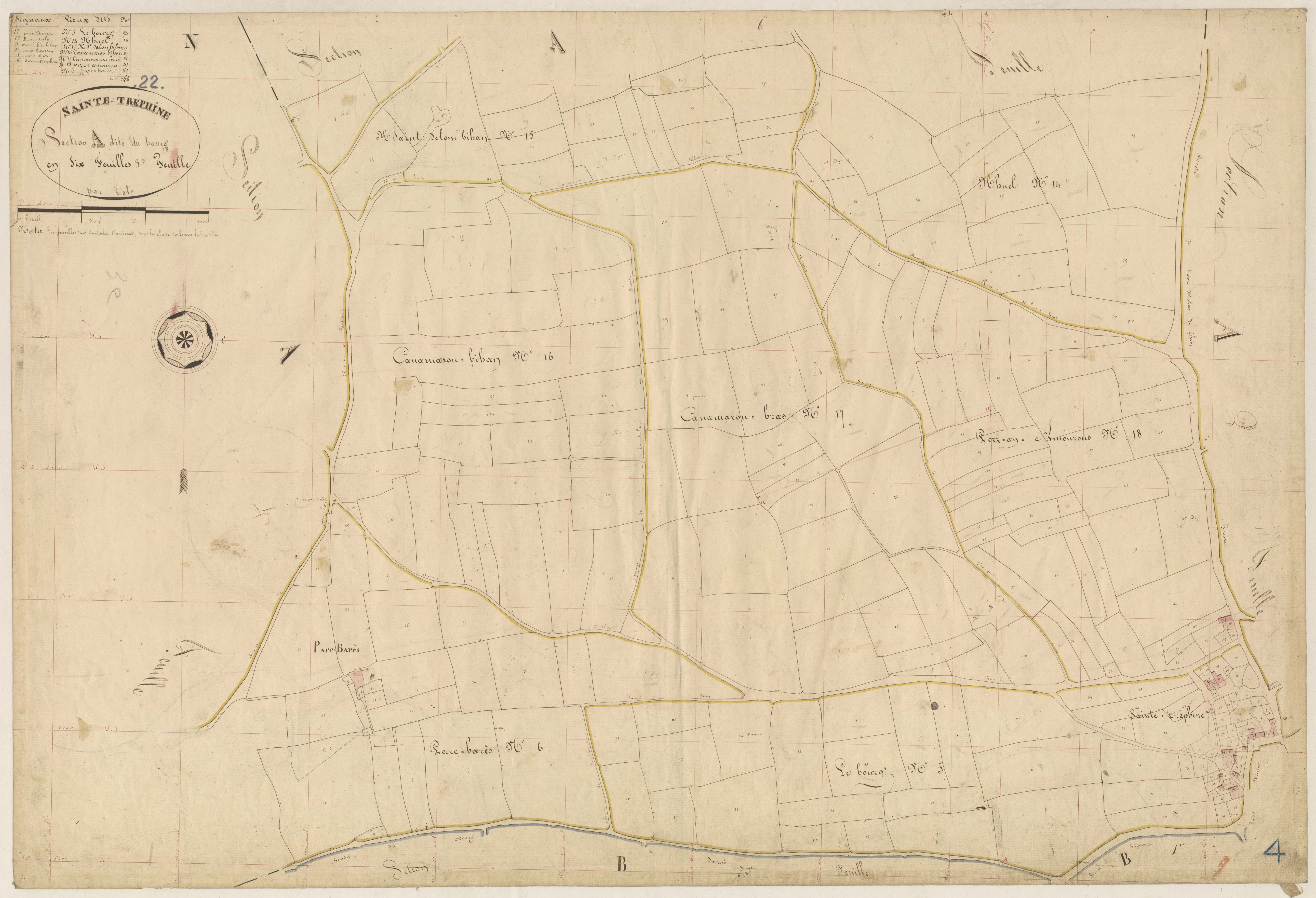 Sainte-Tréphine - Section A, 3e feuille