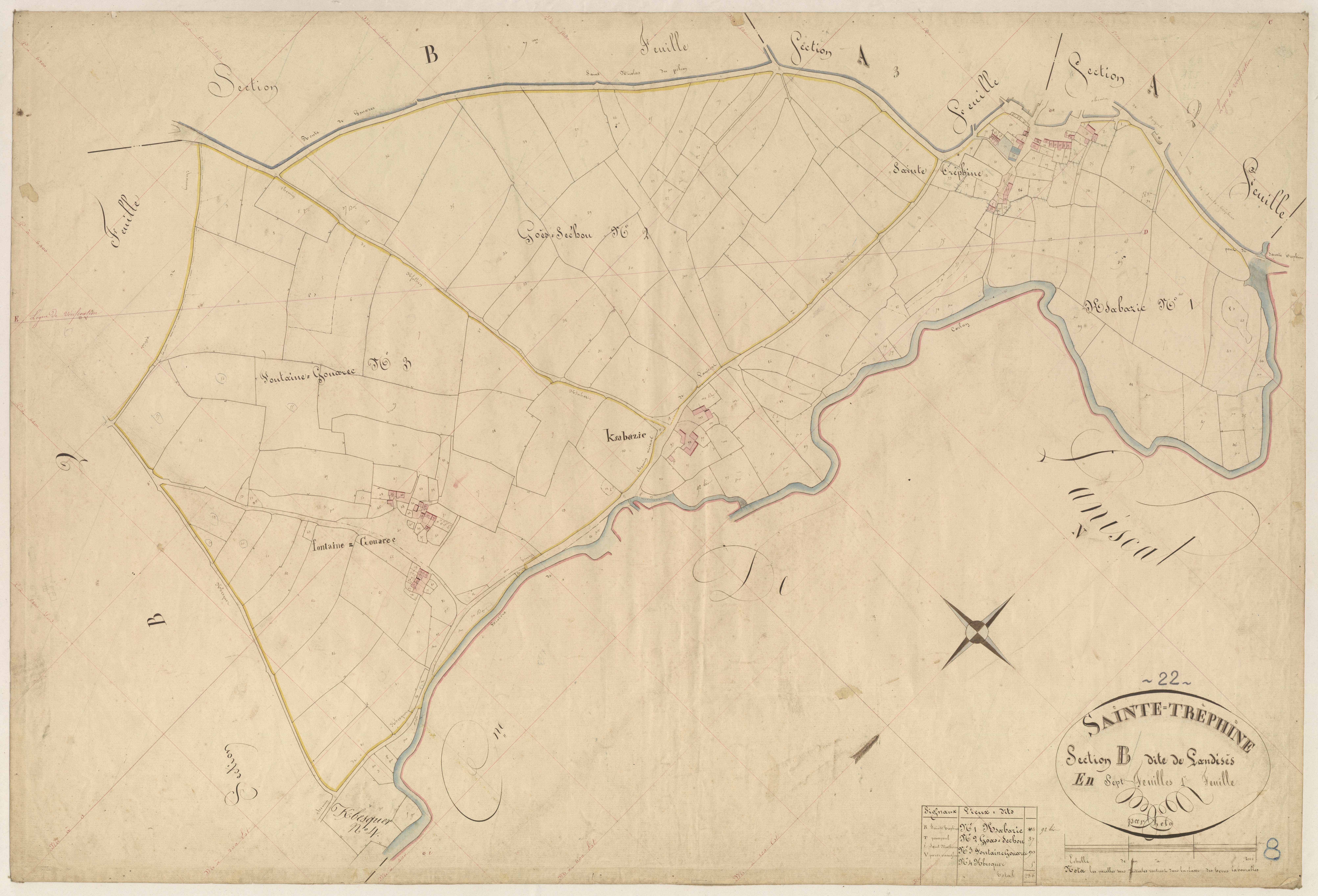 Sainte-Tréphine - Section B, 1re feuille