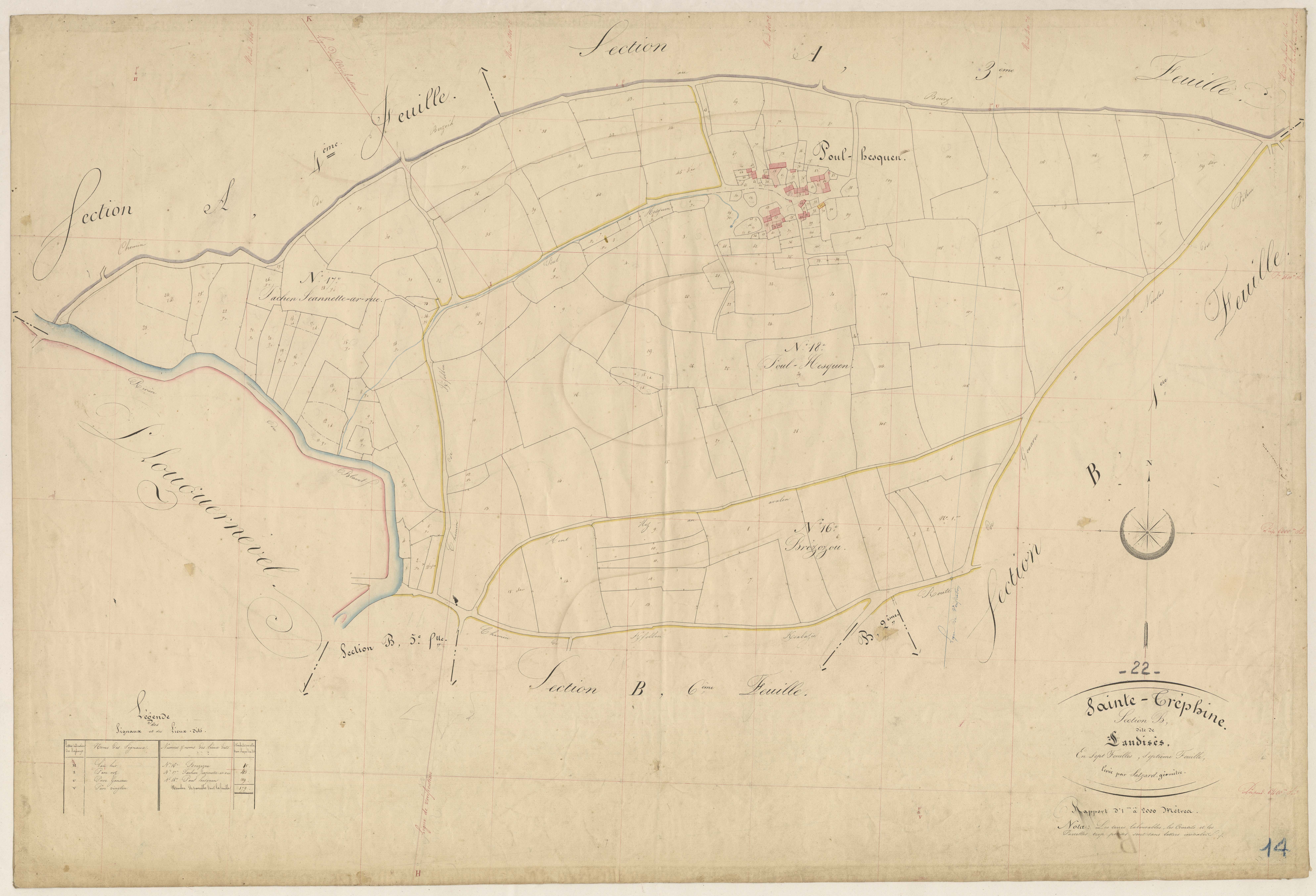 Sainte-Tréphine - Section B, 7e feuille