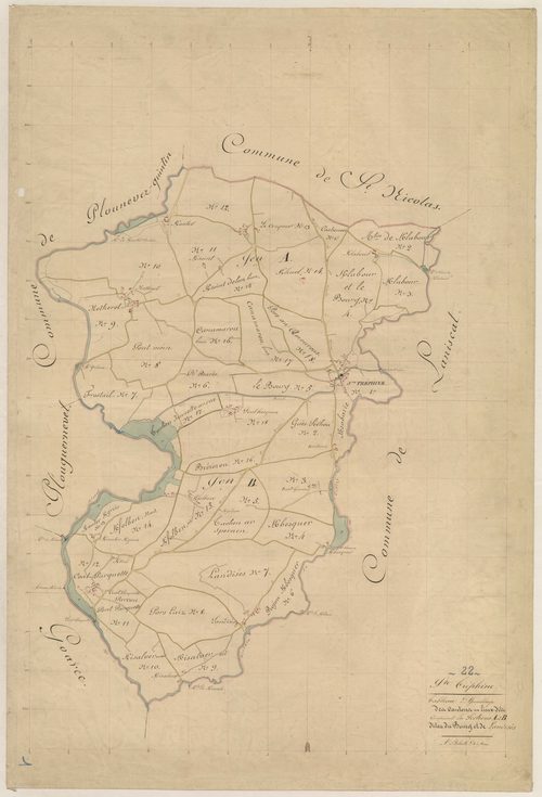 Sainte-Tréphine - Tableau d'assemblage : sections A, B