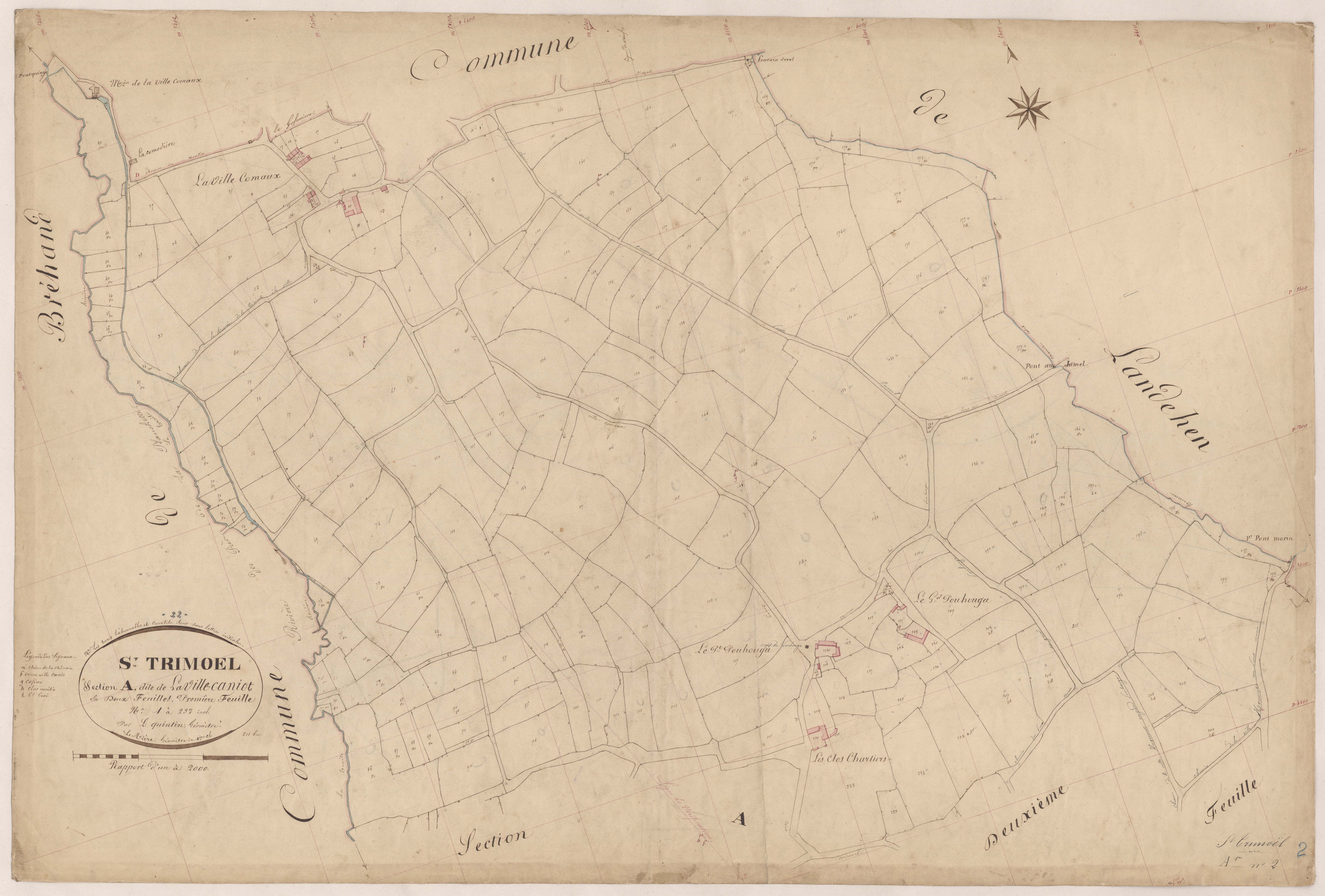 Saint-Trimoël - Section A, 1re feuille