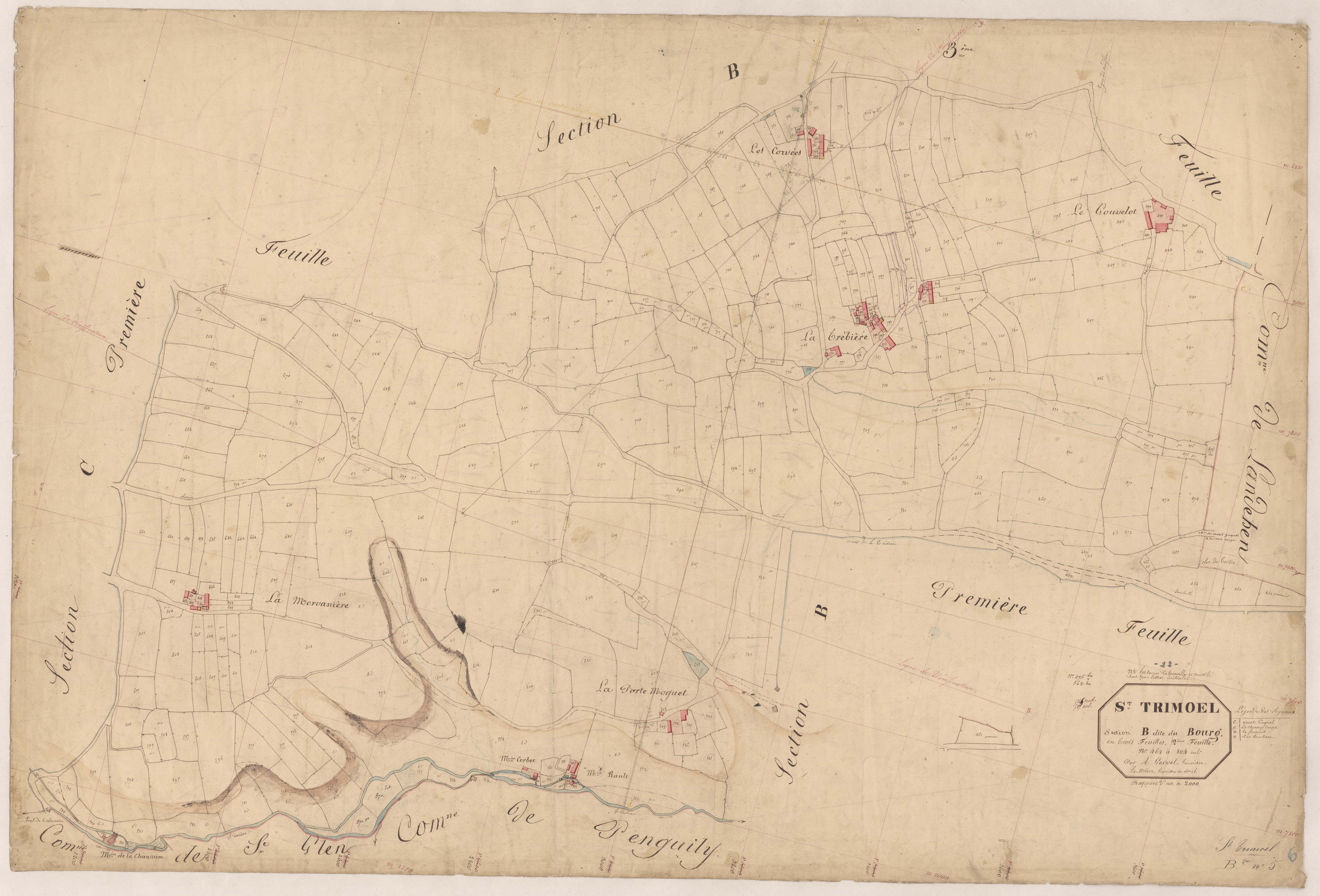 Saint-Trimoël - Section B, 2e feuille