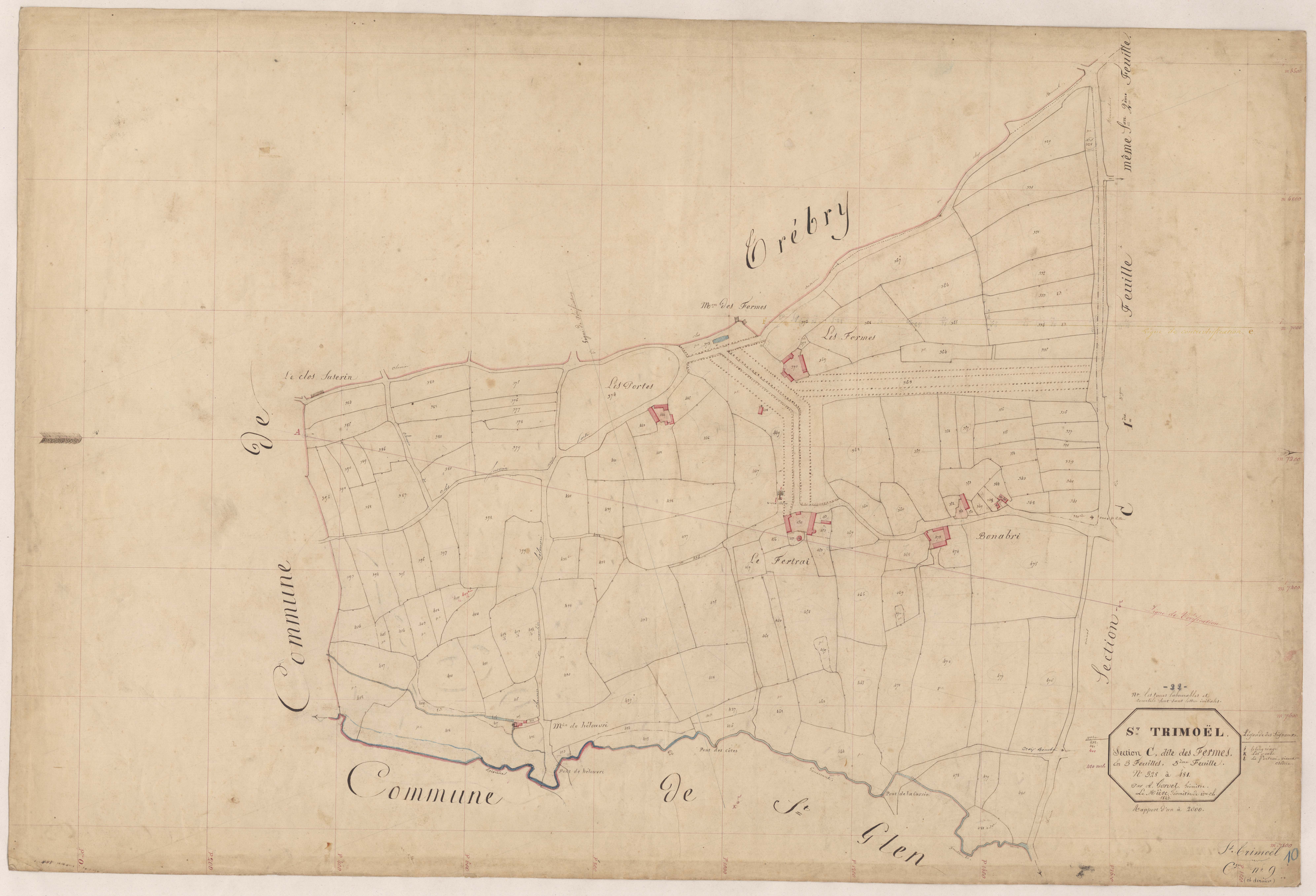 Saint-Trimoël - Section C, 3e feuille
