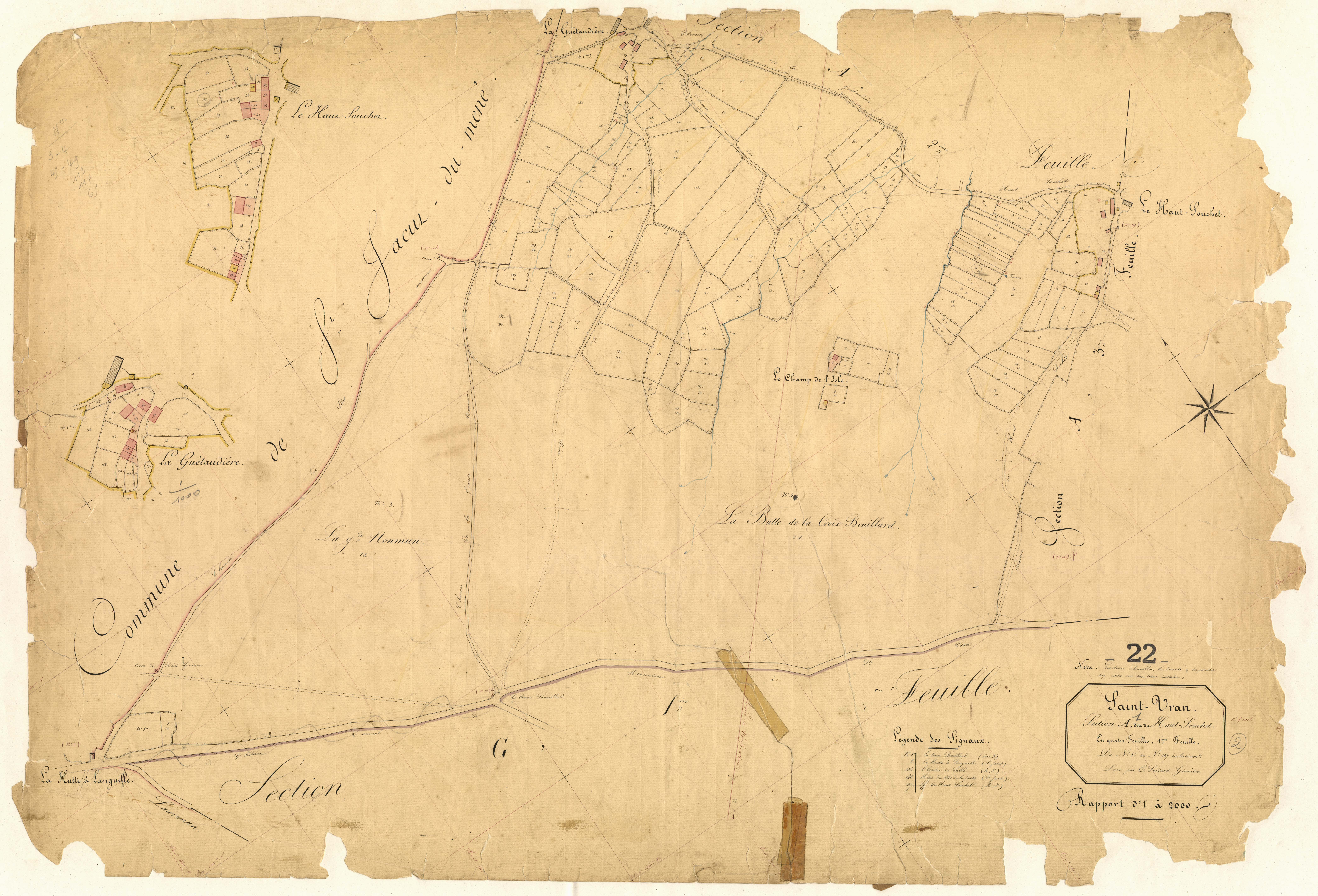 Saint-Vran - Section A, 1re feuille