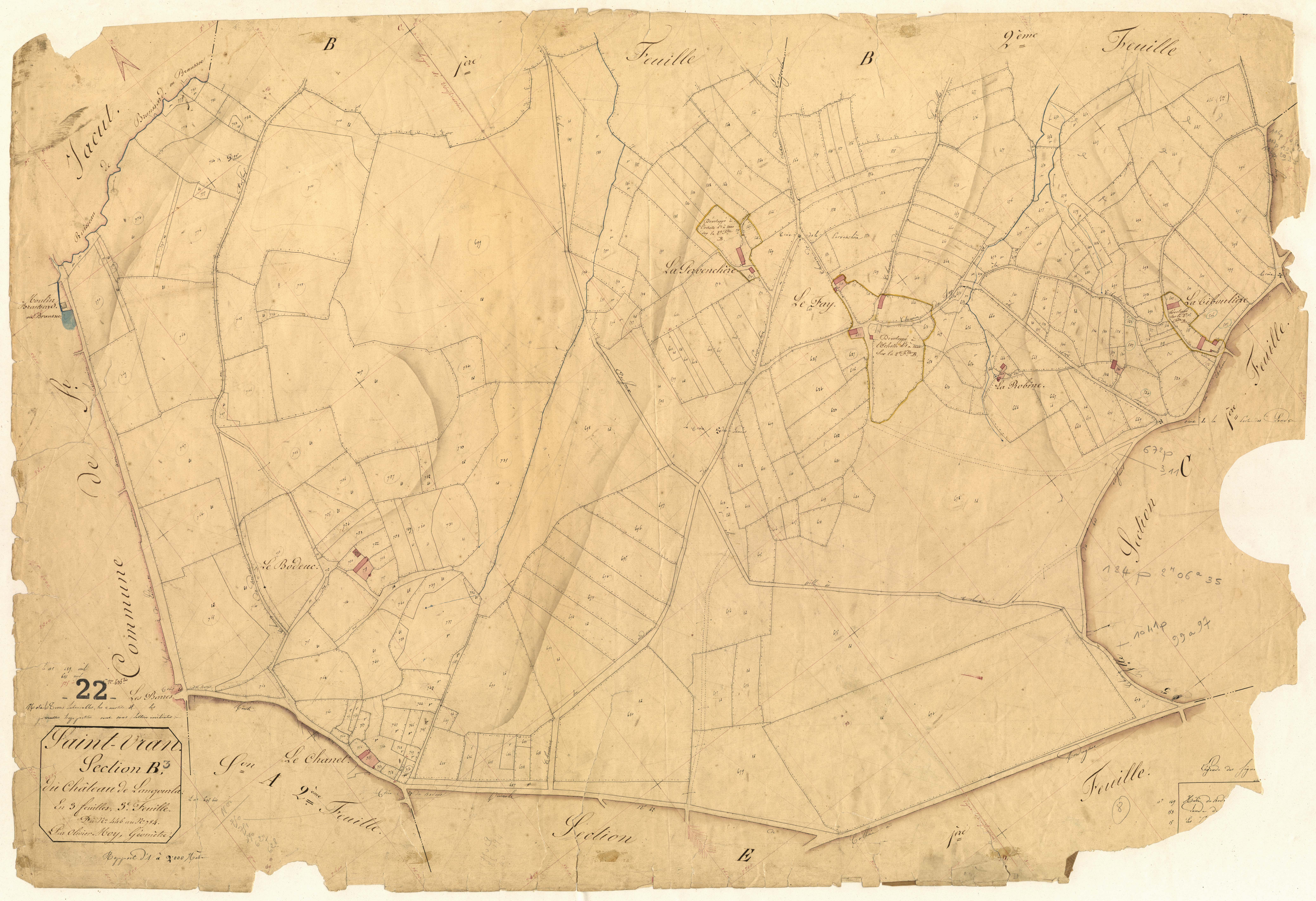 Saint-Vran - Section B, 3e feuille