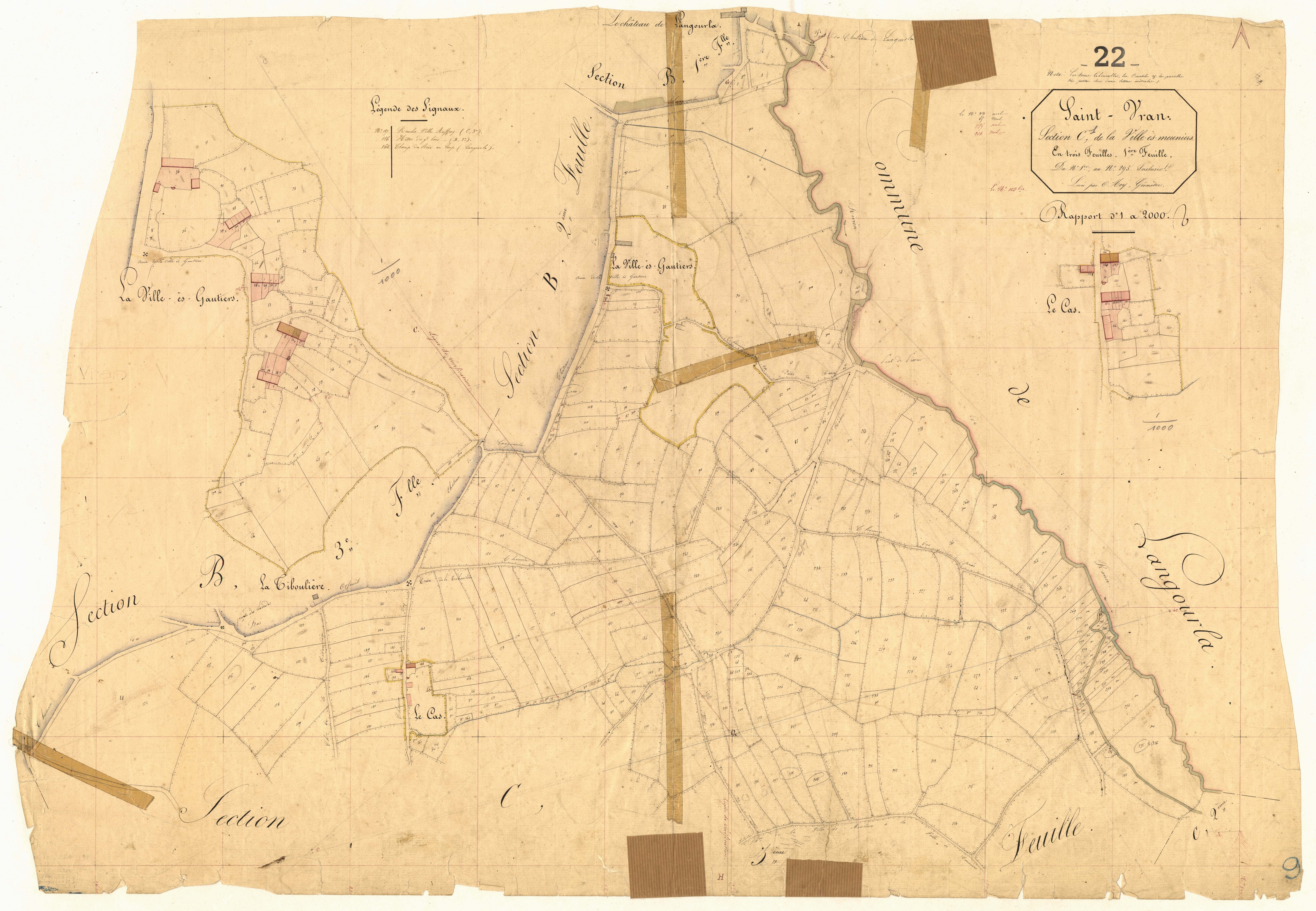 Saint-Vran - Section C, 1re feuille