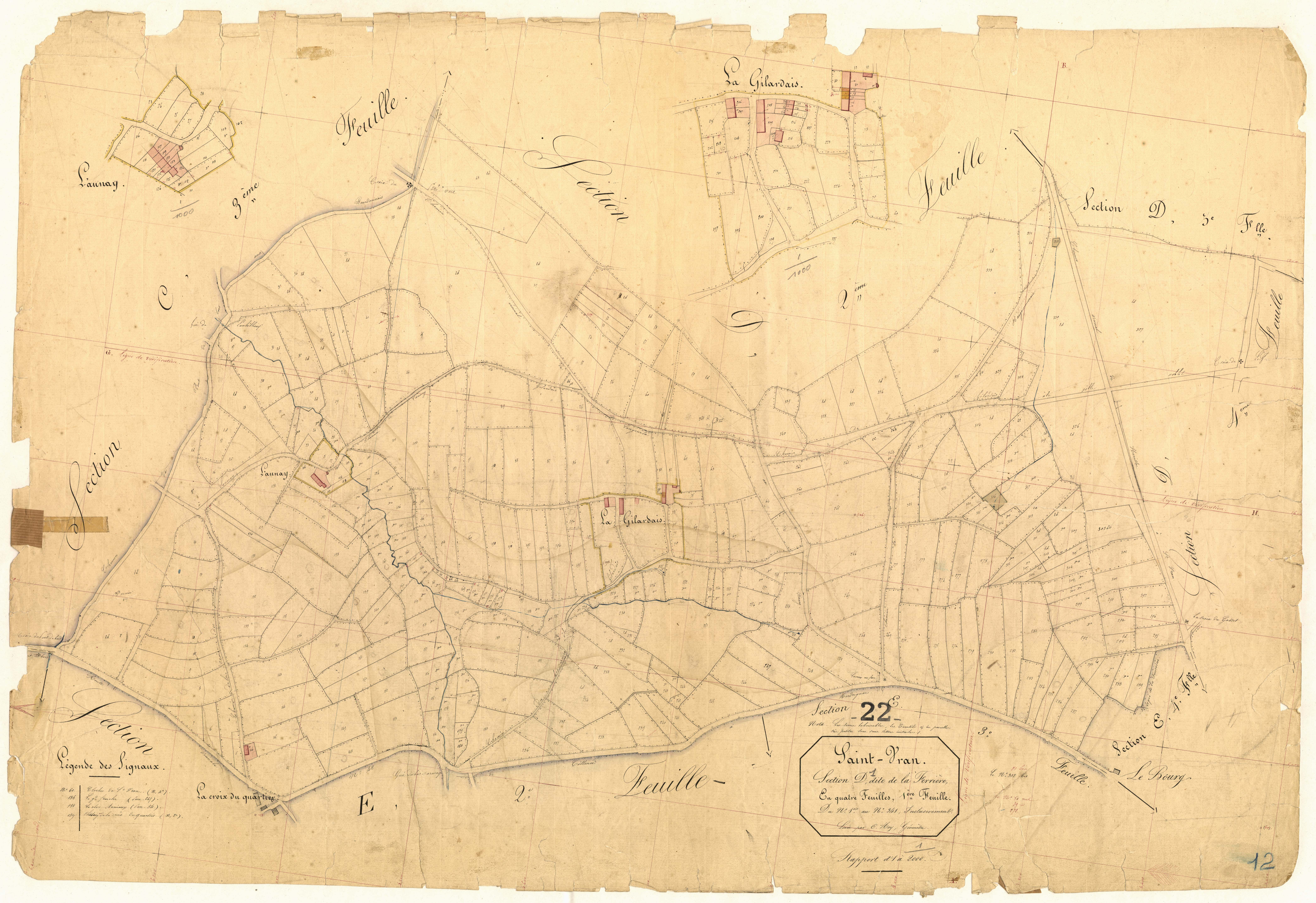 Saint-Vran - Section D, 1re feuille