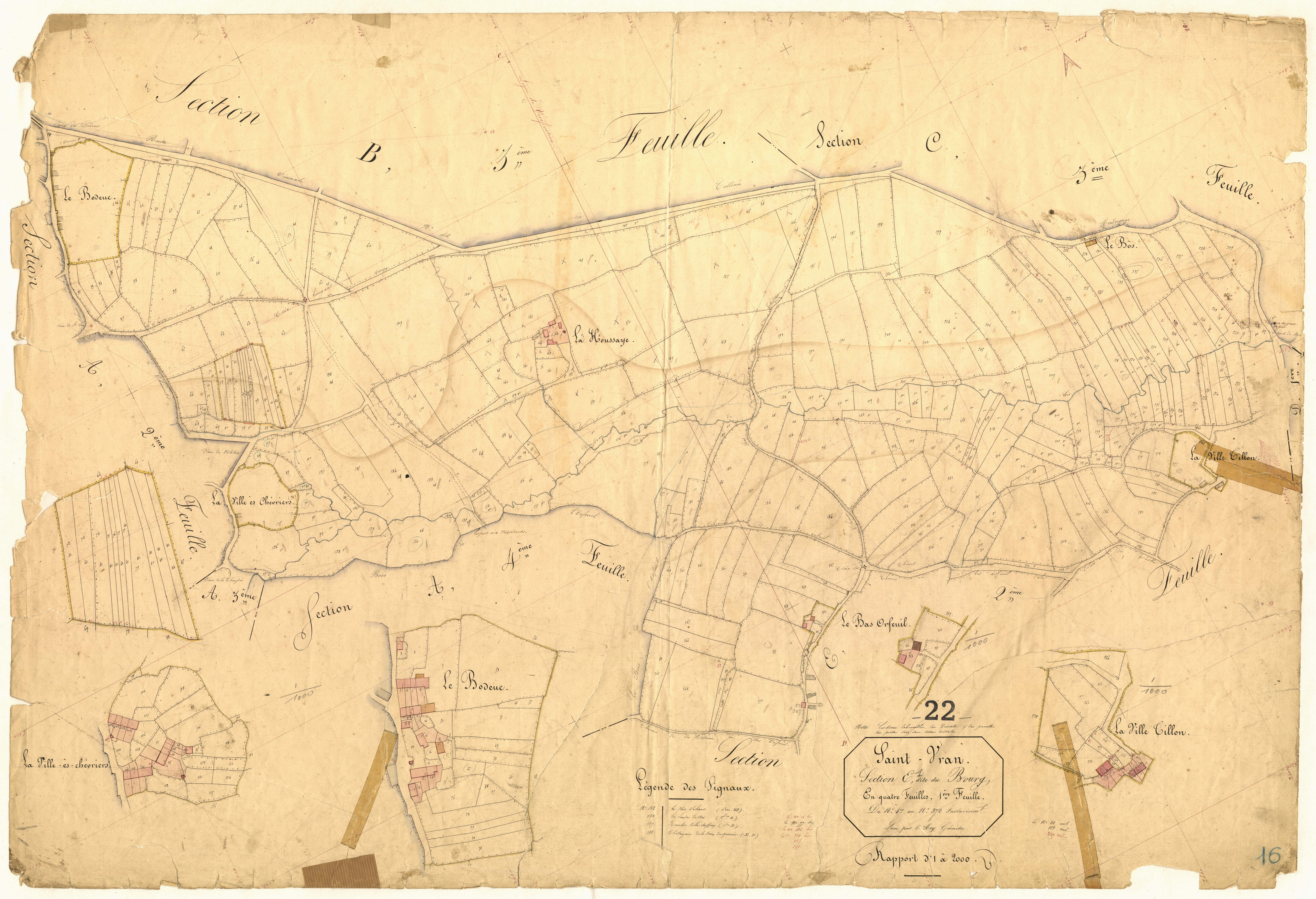 Saint-Vran - Section E, 1re feuille