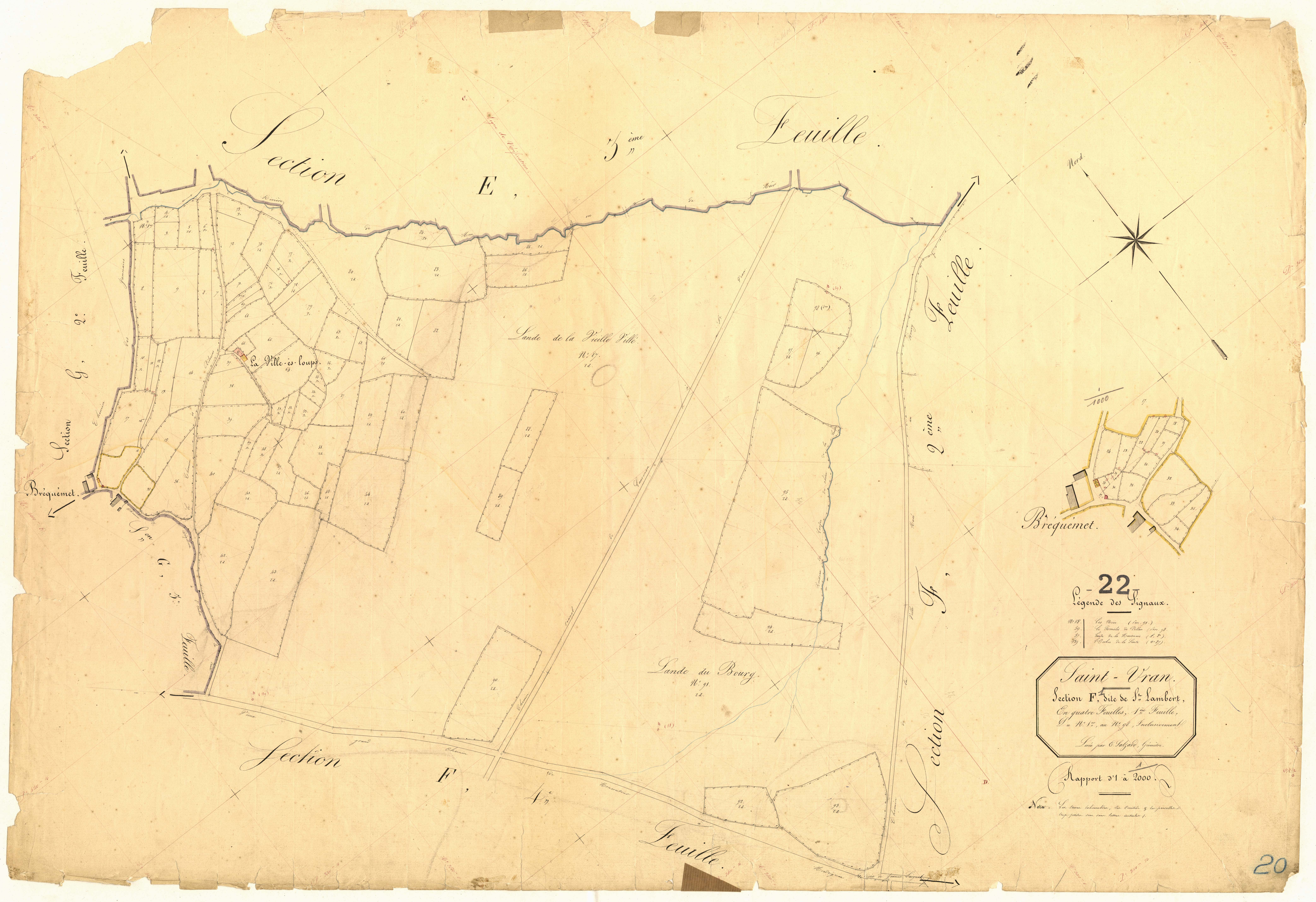 Saint-Vran - Section F, 1re feuille