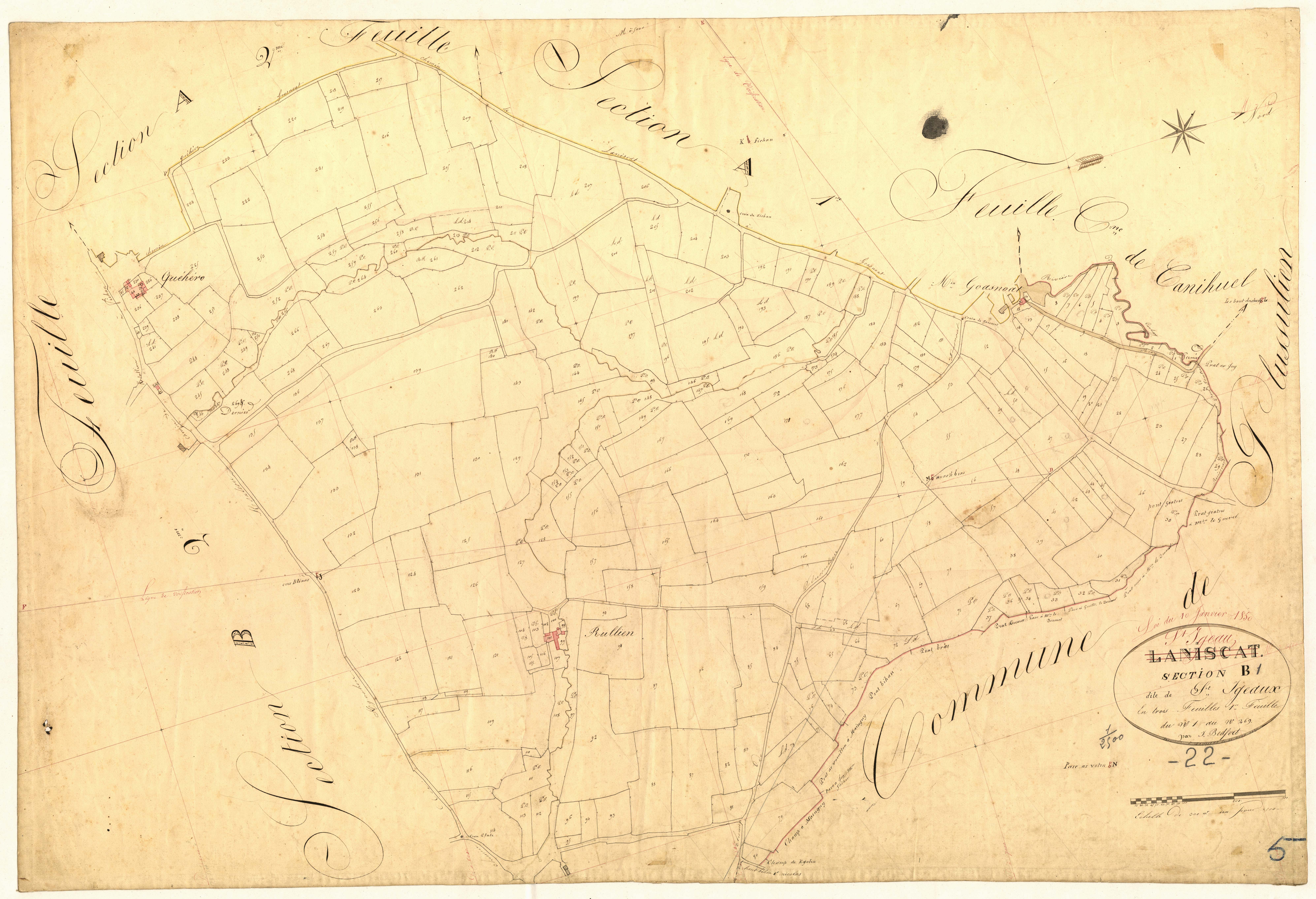 Saint-Igeaux - Section B, 1re feuille
