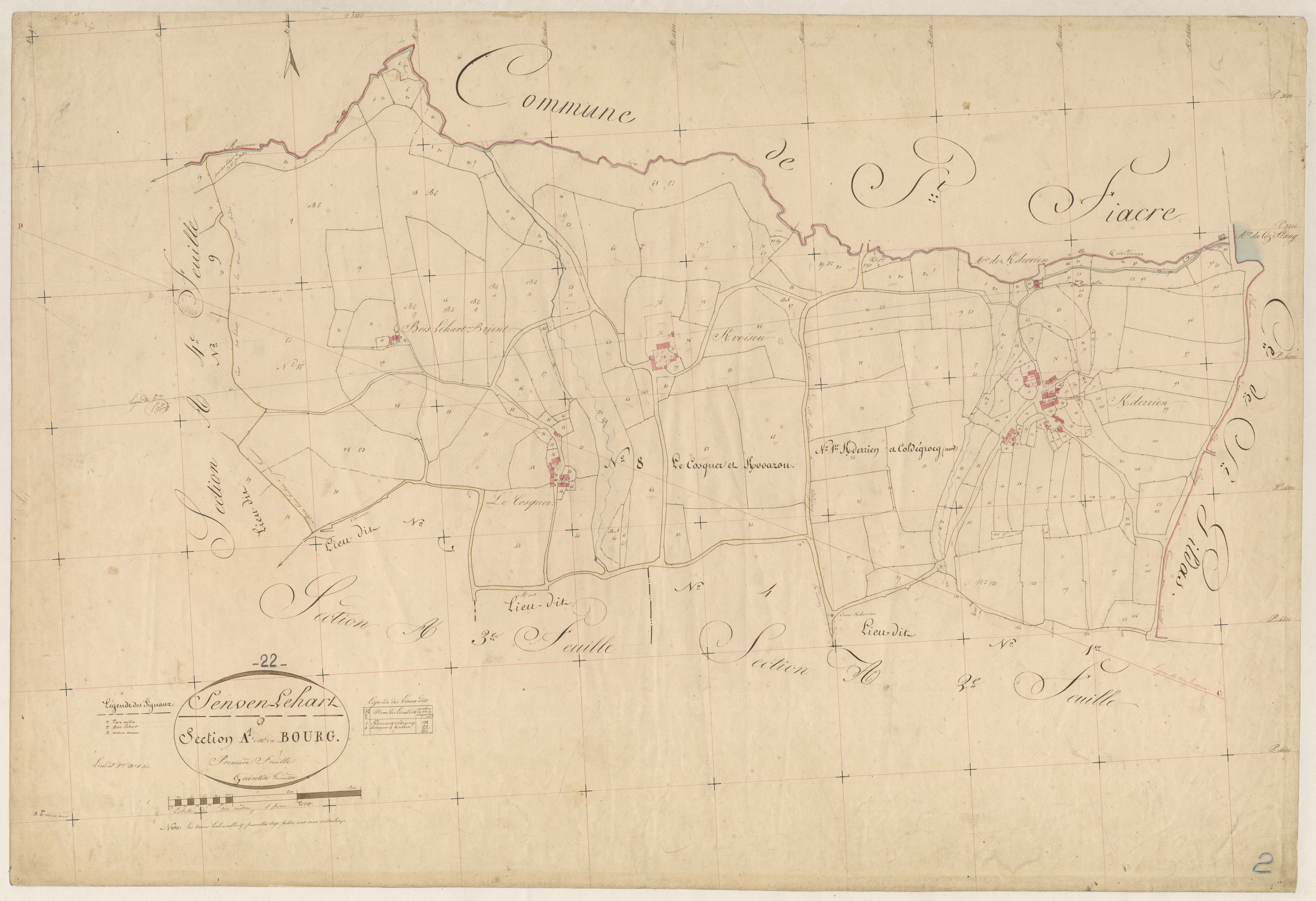 Senven-Léhart - Section A, 1re feuille