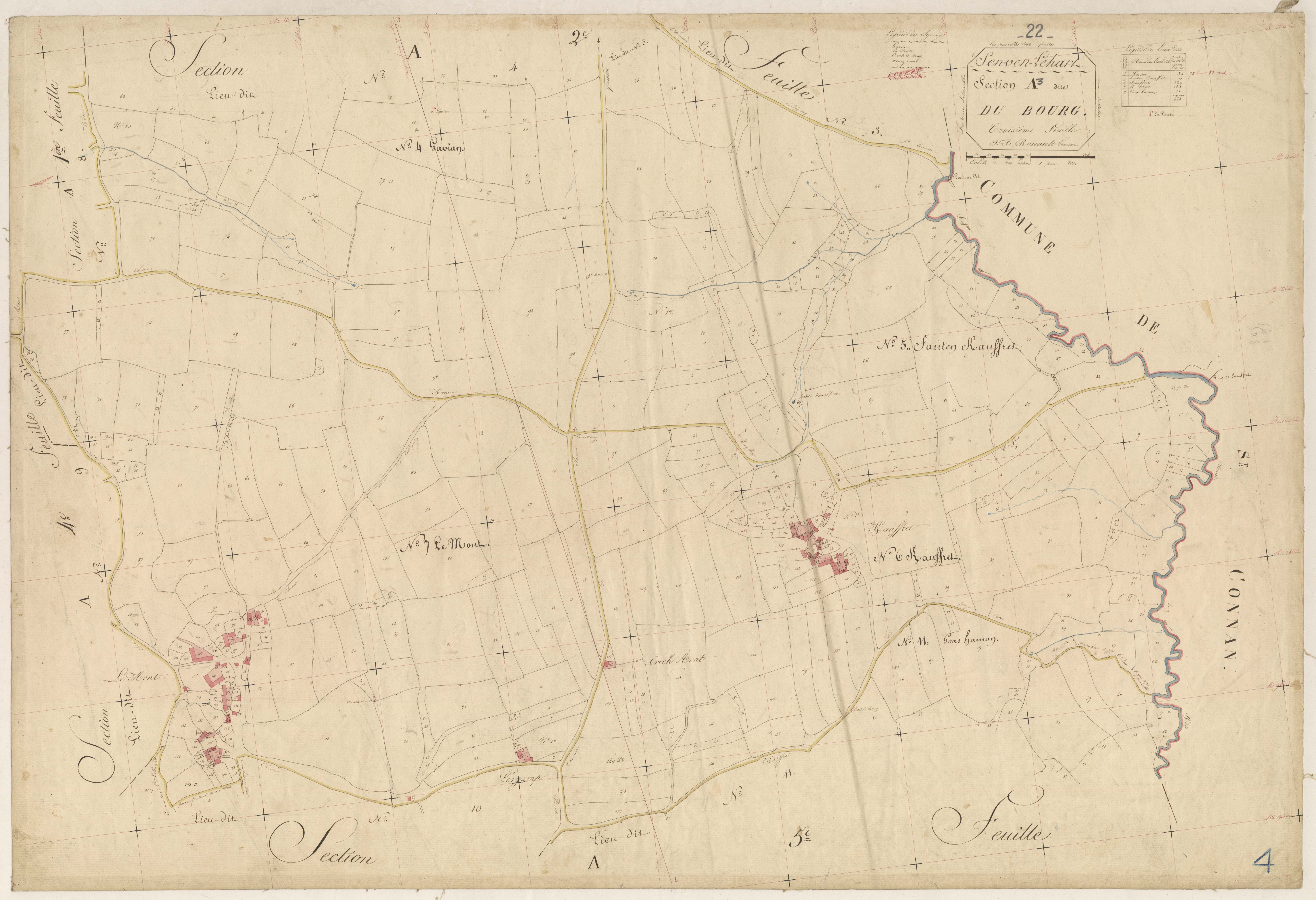Senven-Léhart - Section A, 3e feuille