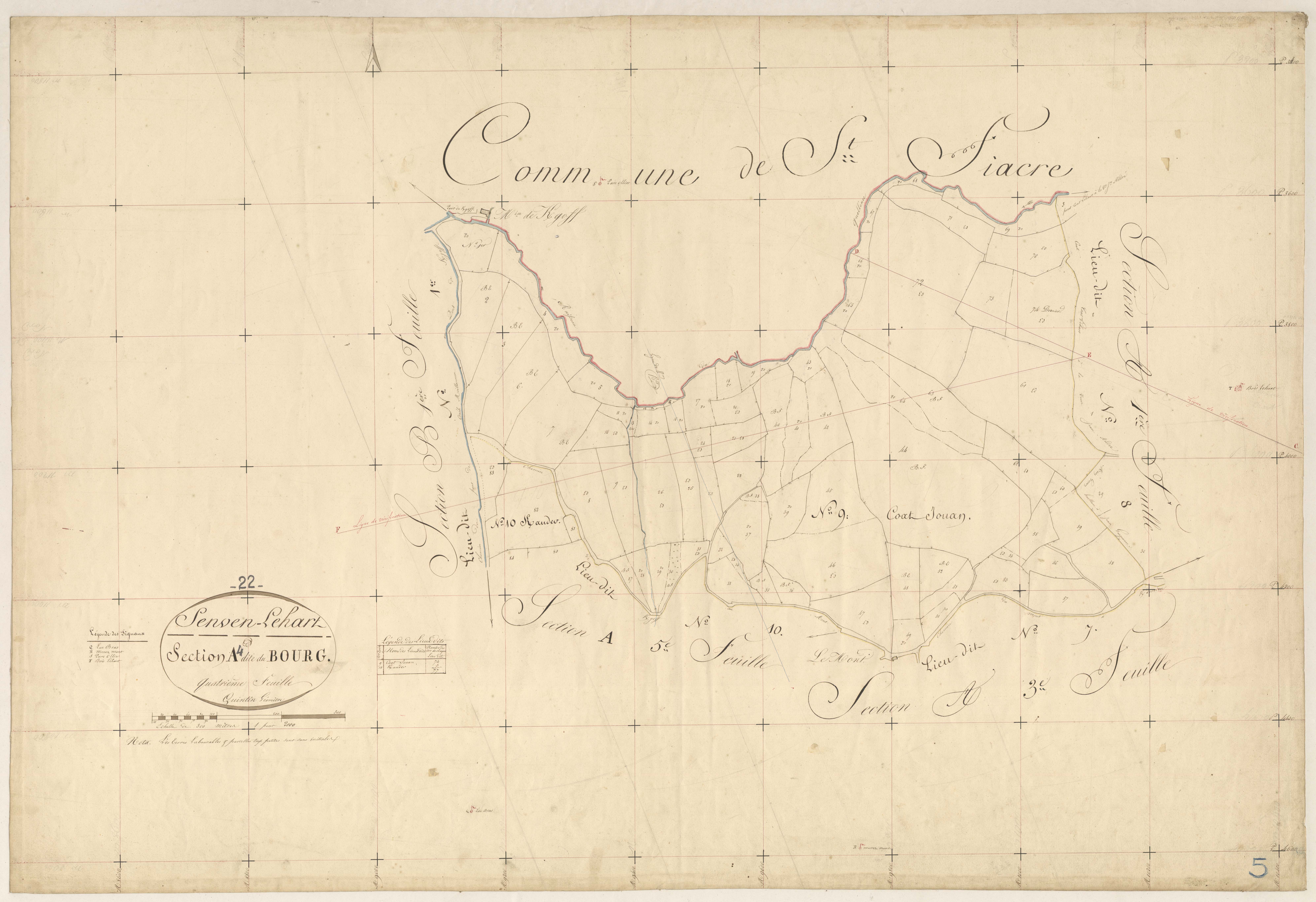 Senven-Léhart - Section A, 4e feuille