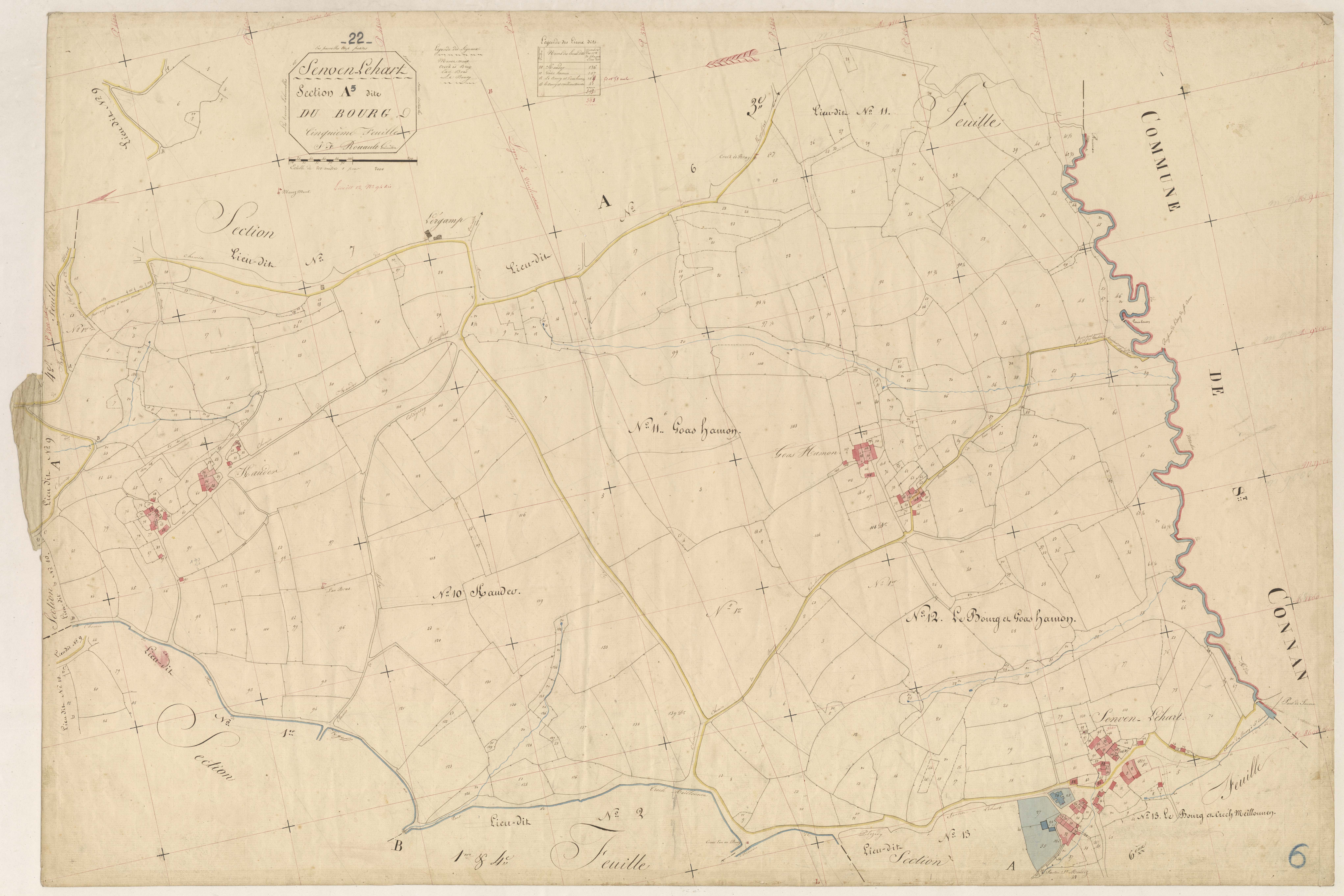 Senven-Léhart - Section A, 5e feuille