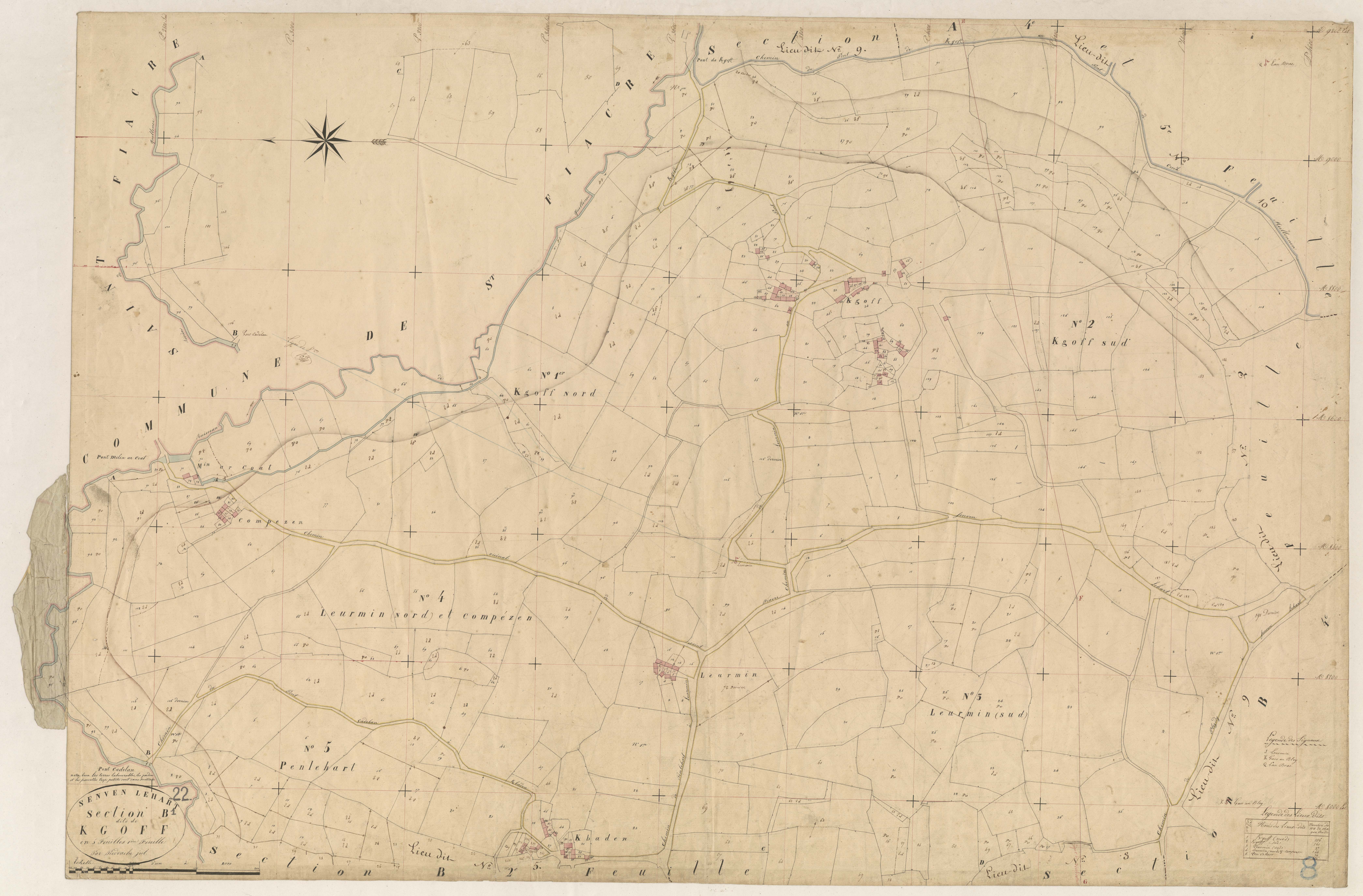 Senven-Léhart - Section B, 1re feuille