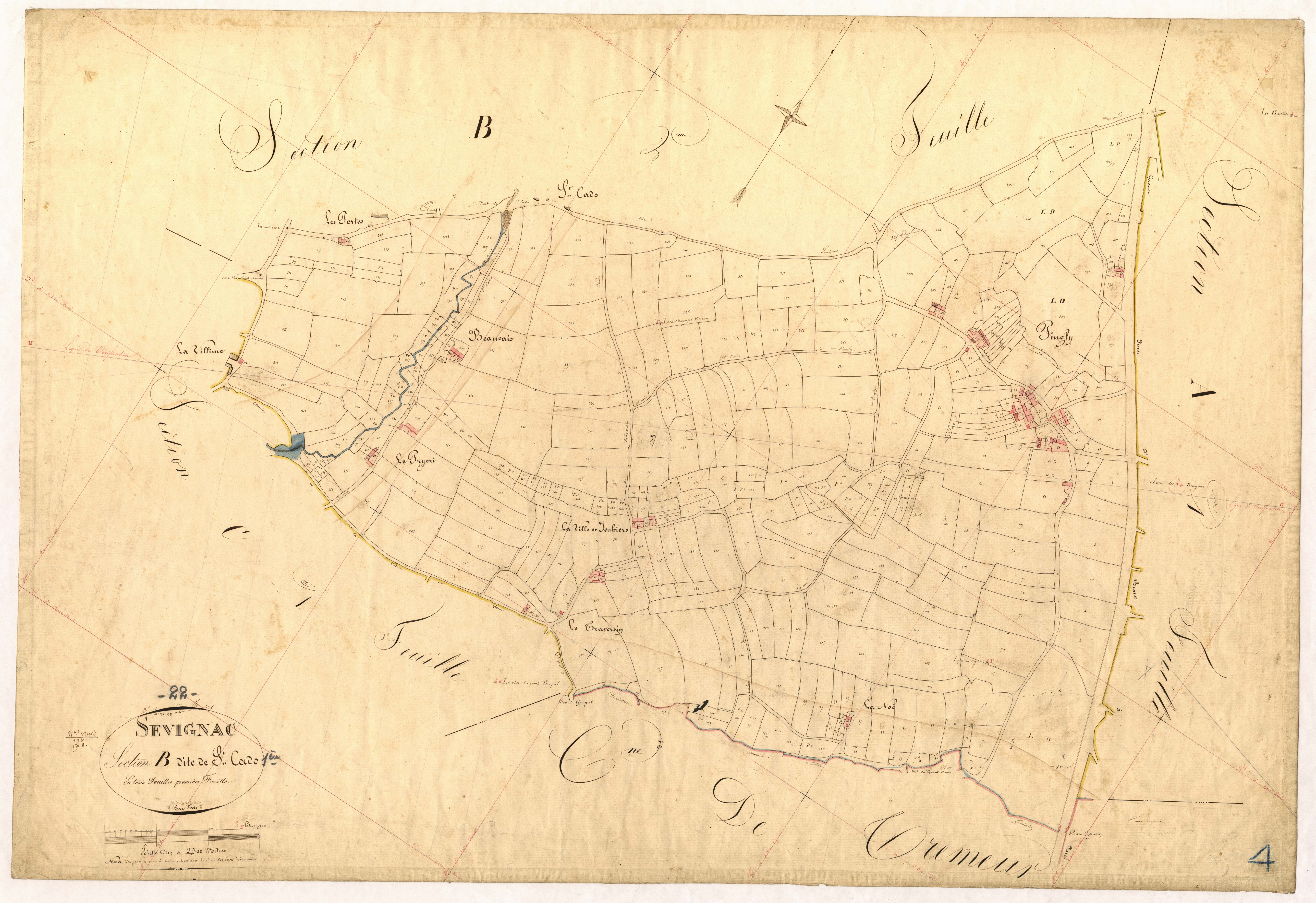 Sévignac - Section B, 1re feuille