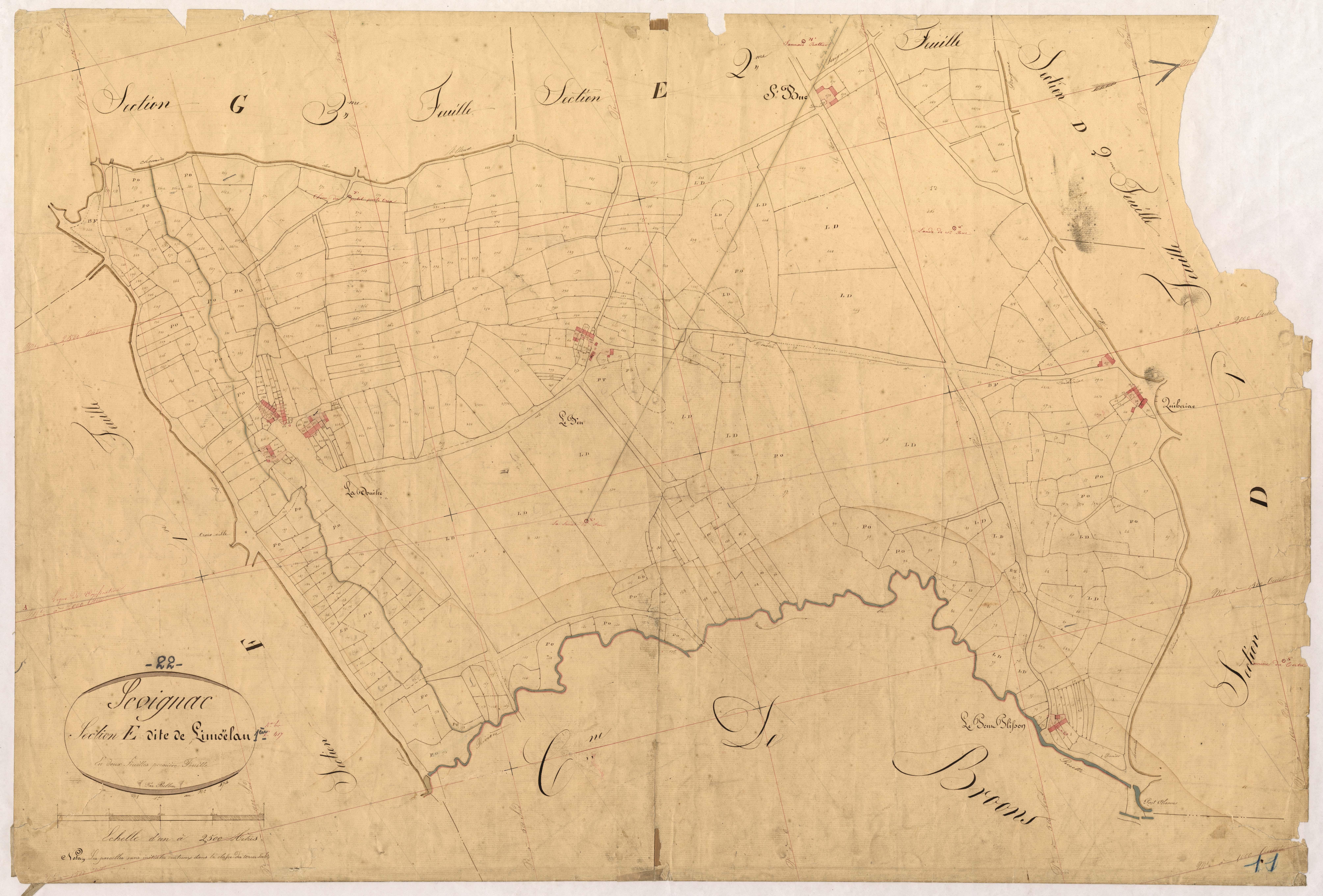 Sévignac - Section E, 1re feuille