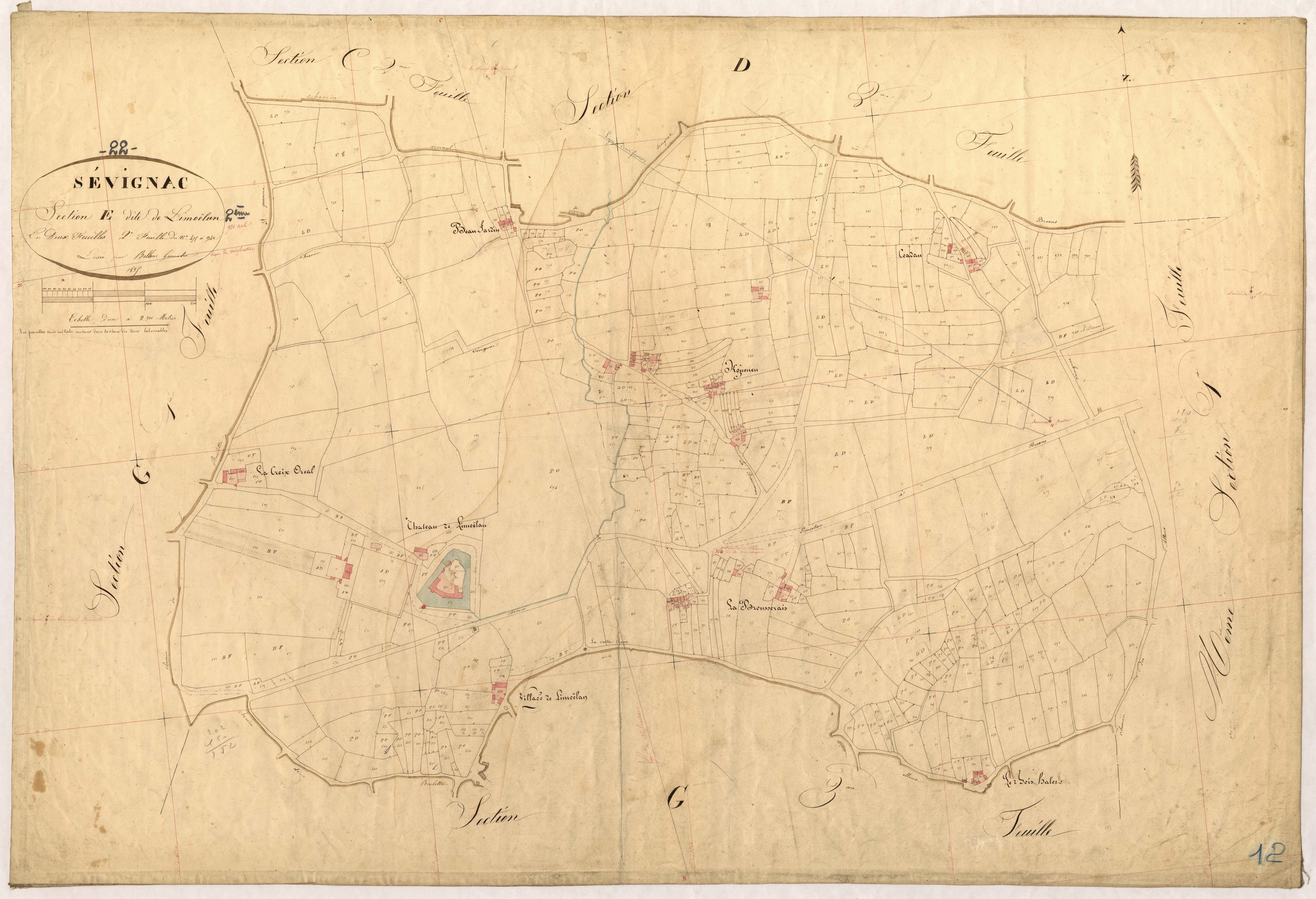 Sévignac - Section E, 2e feuille