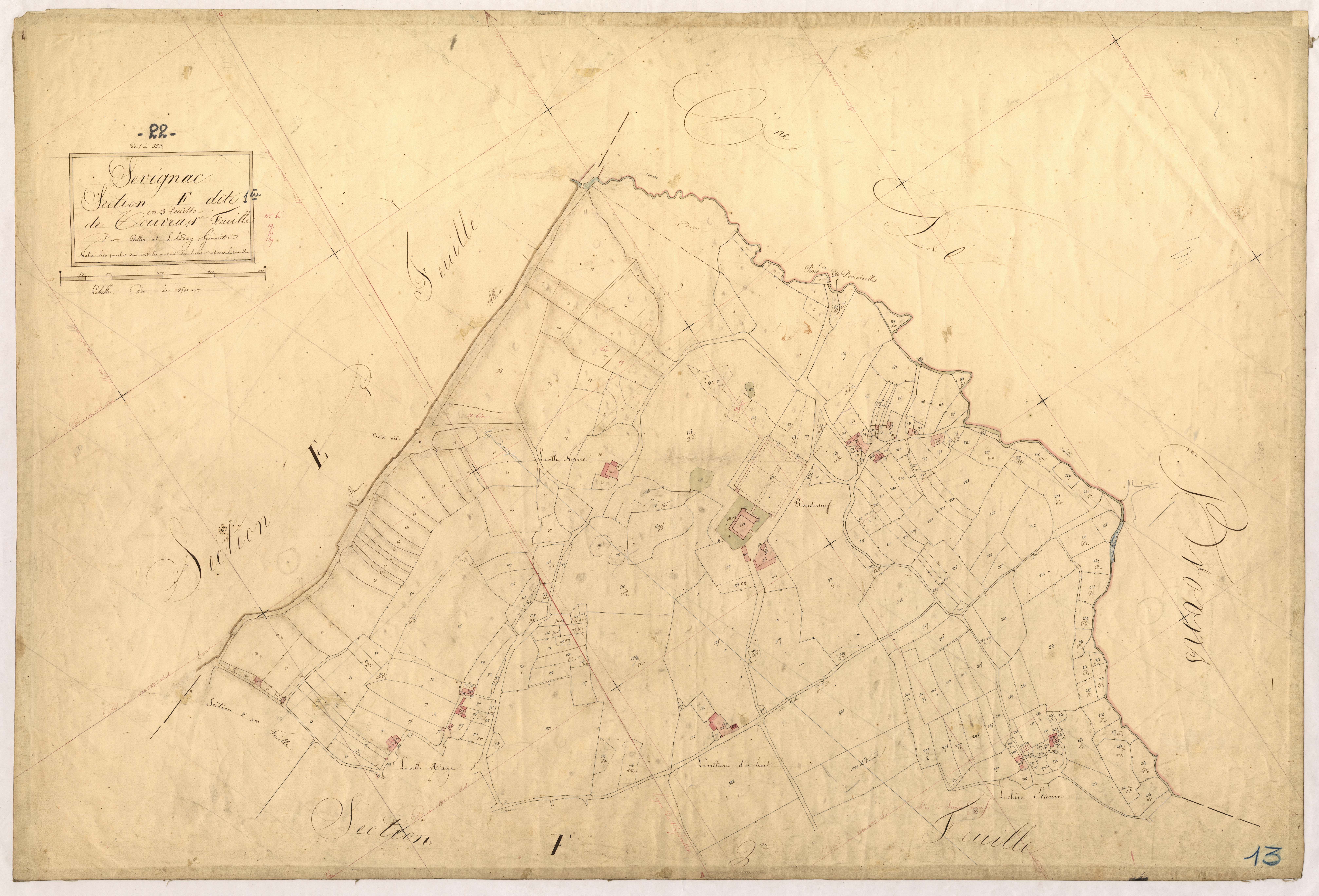 Sévignac - Section F, 1re feuille