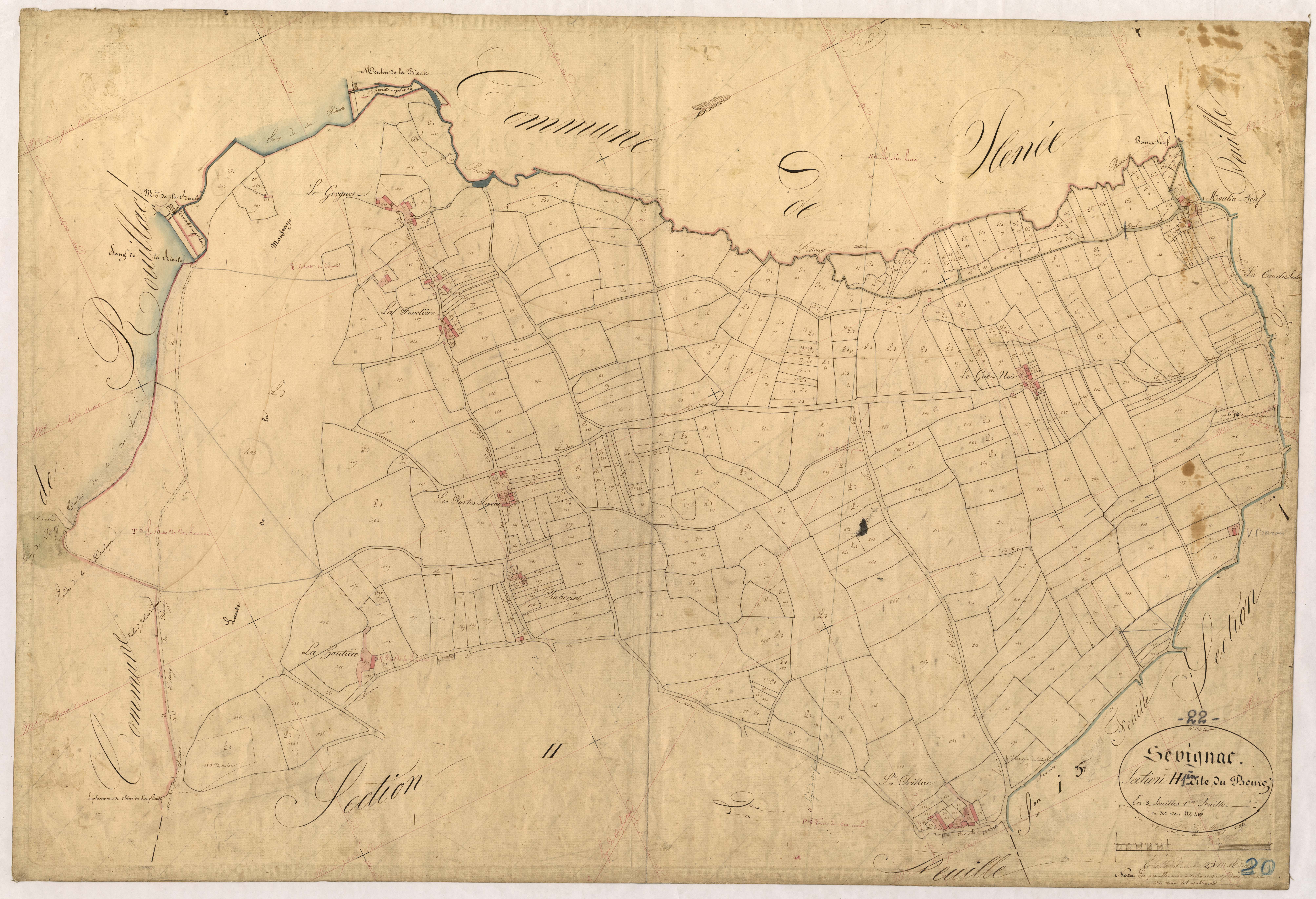 Sévignac - Section H, 1re feuille
