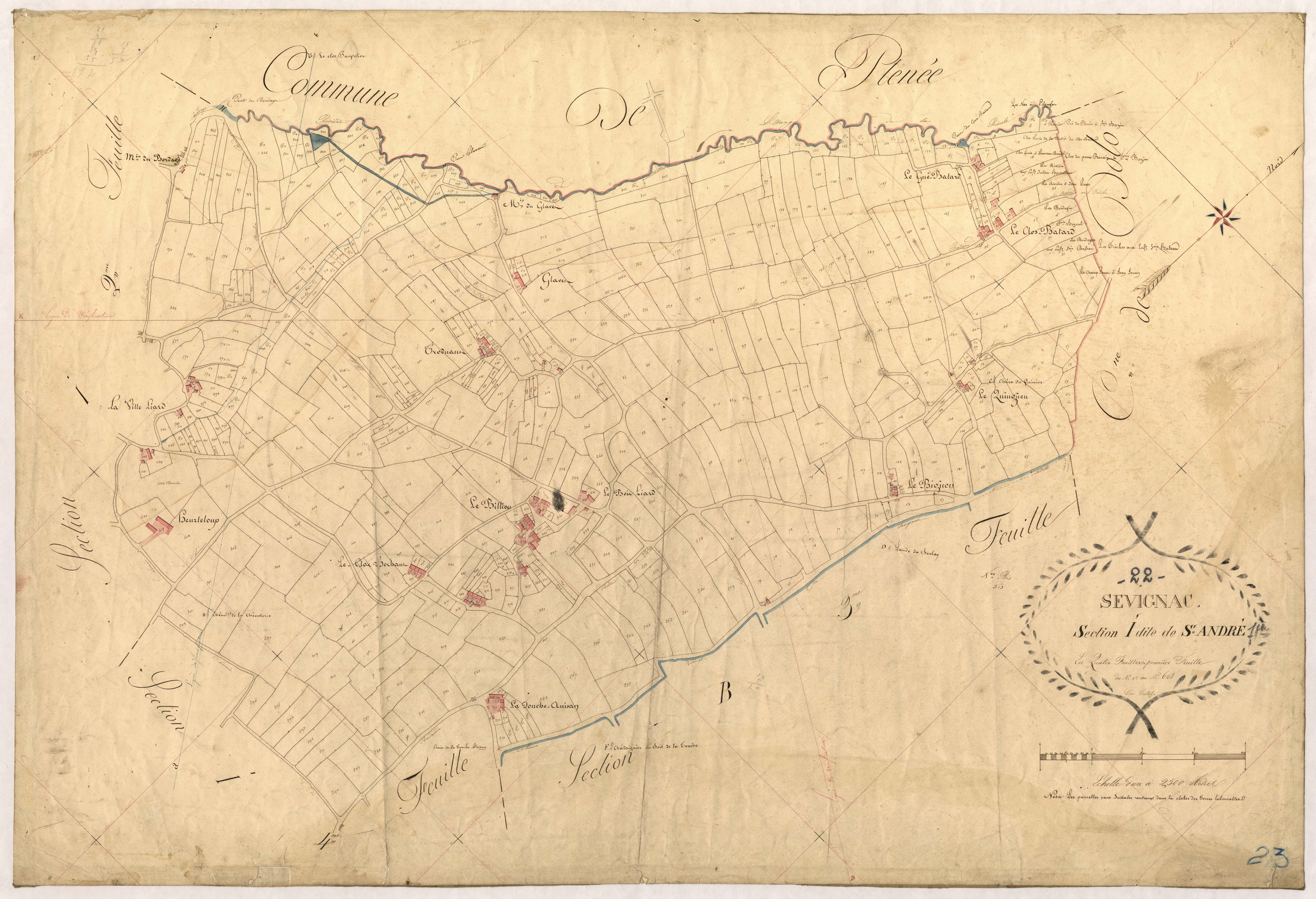 Sévignac - Section I, 1re feuille