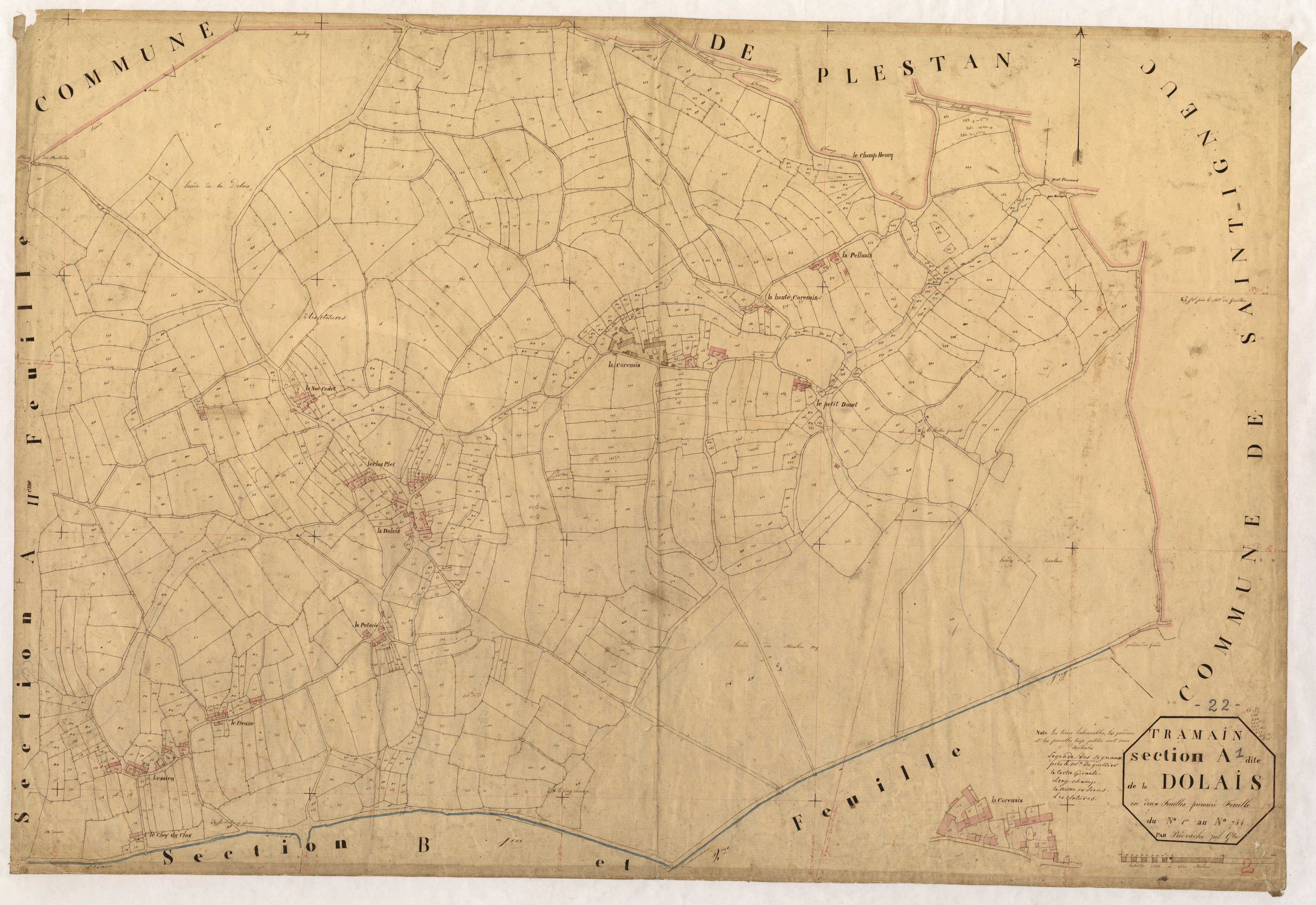 Tramain - Section A, 1re feuille