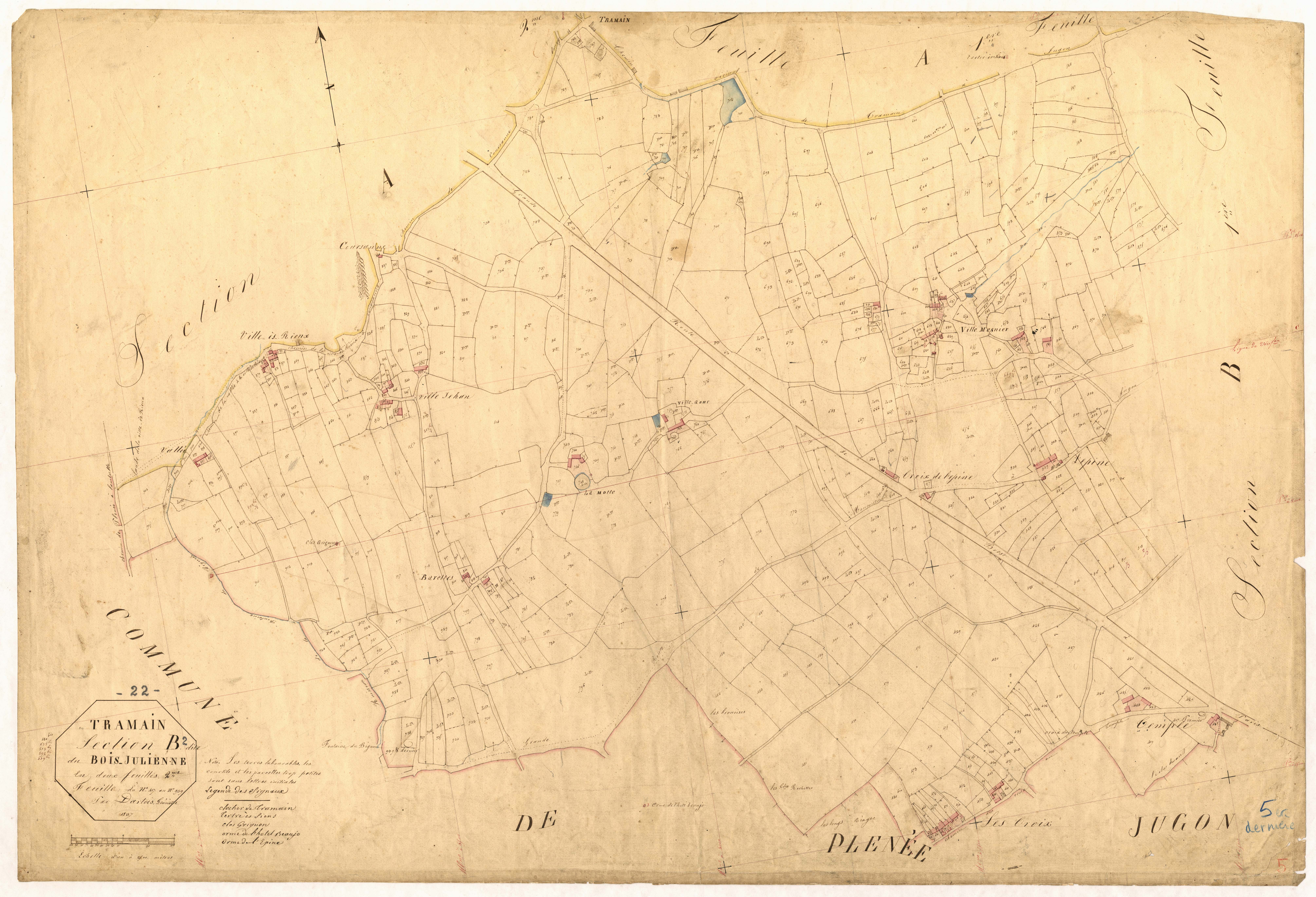 Tramain - Section B, 2e feuille