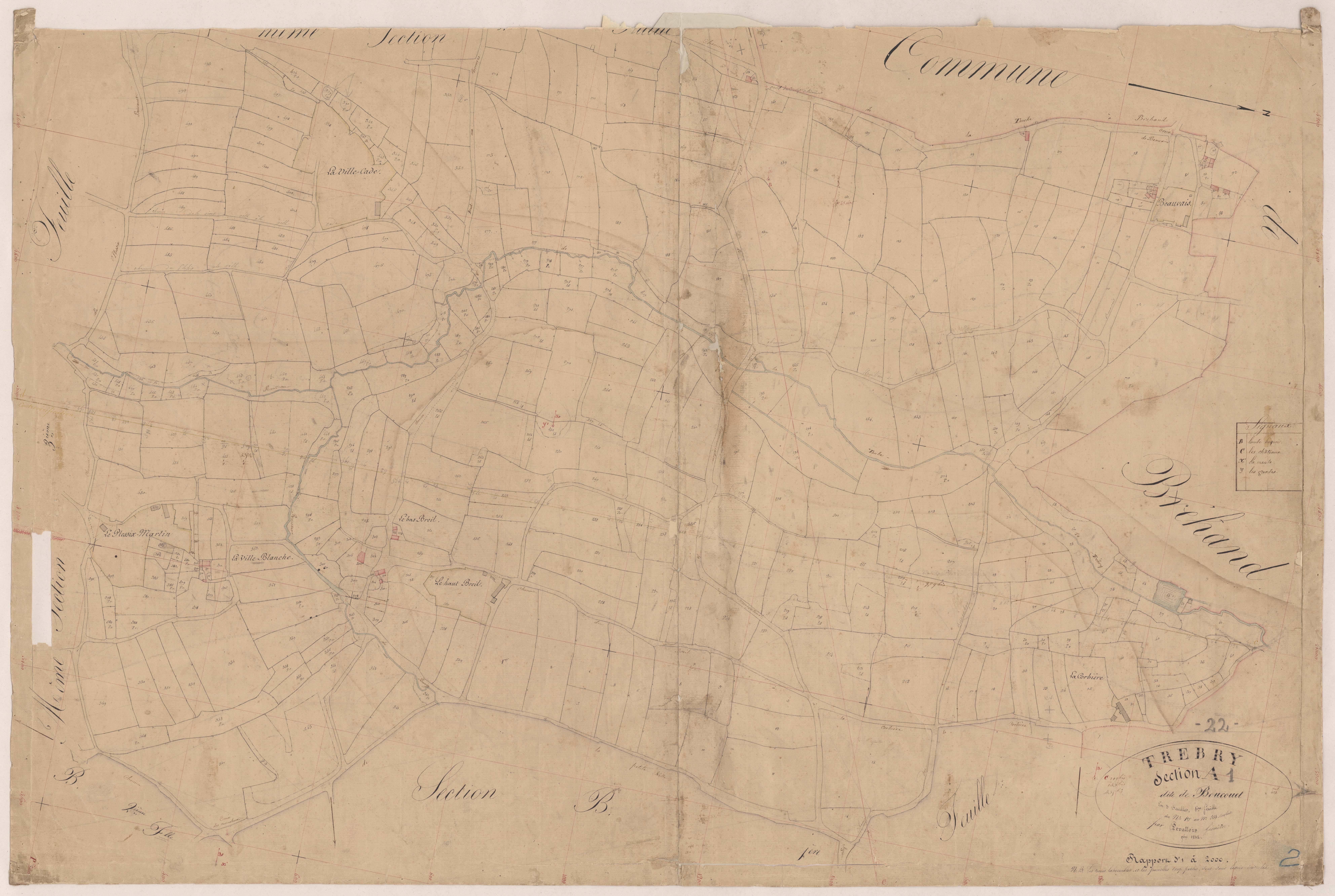 Trébry - Section A, 1re feuille