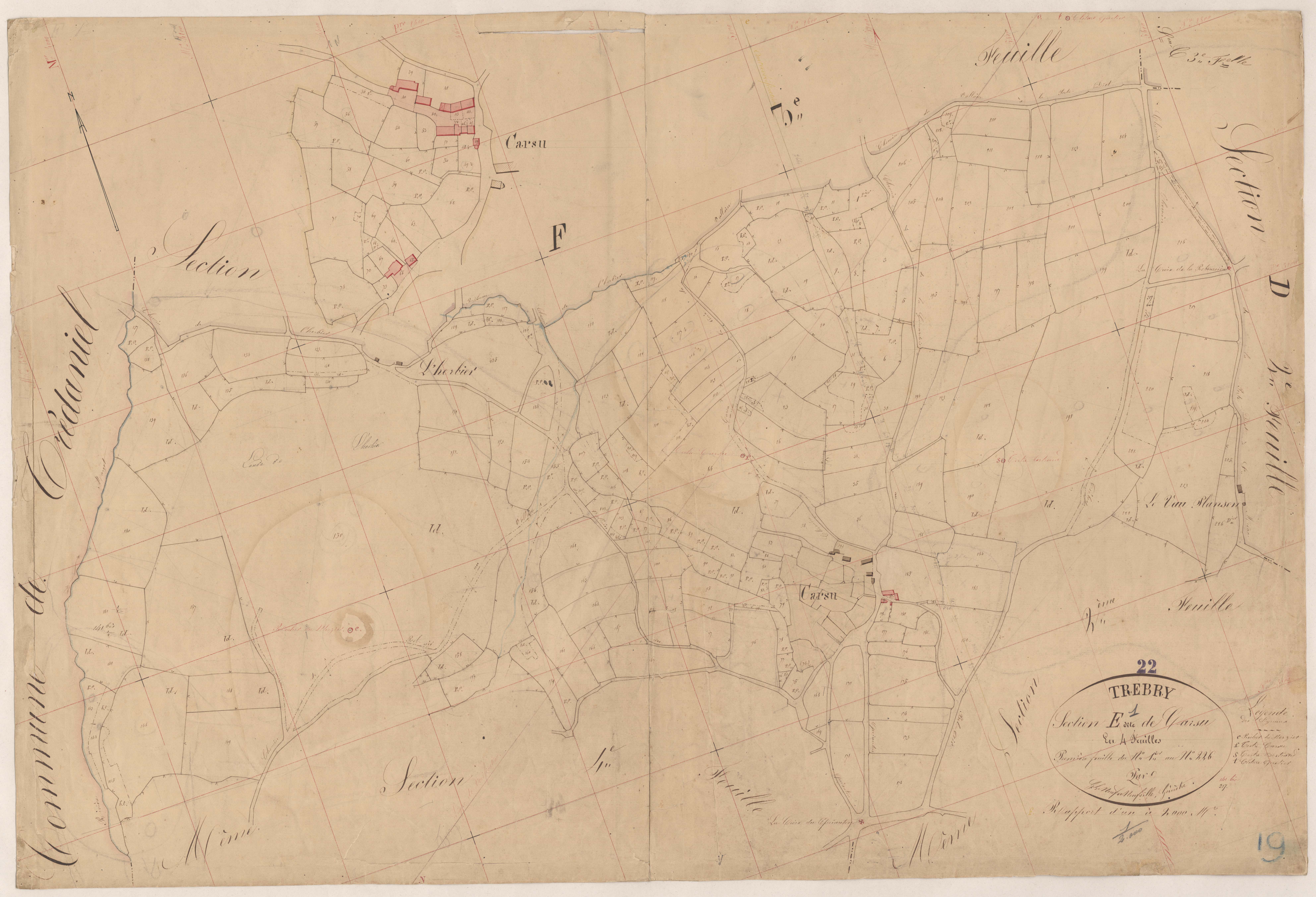 Trébry - Section E, 1re feuille