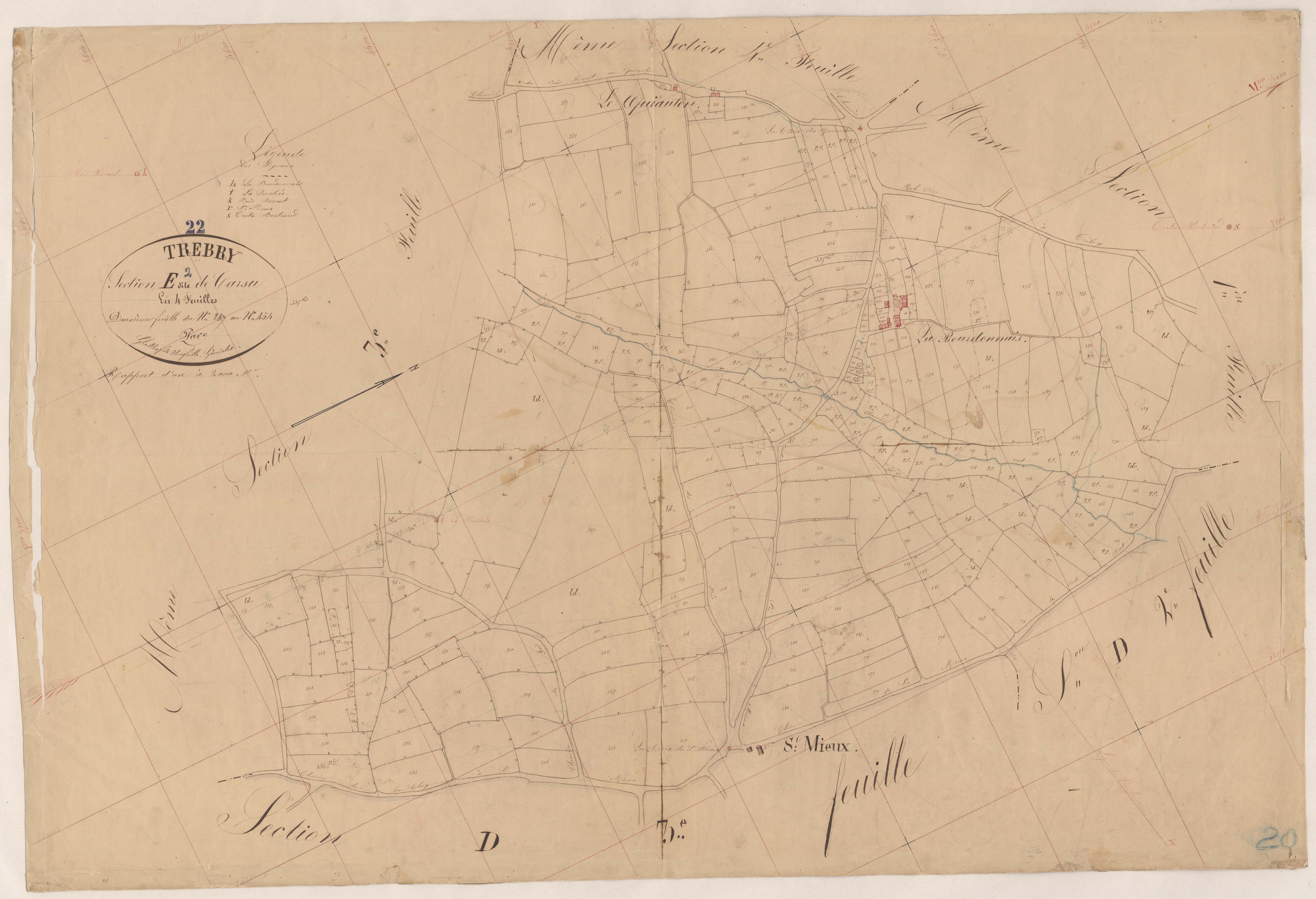 Trébry - Section E, 2e feuille