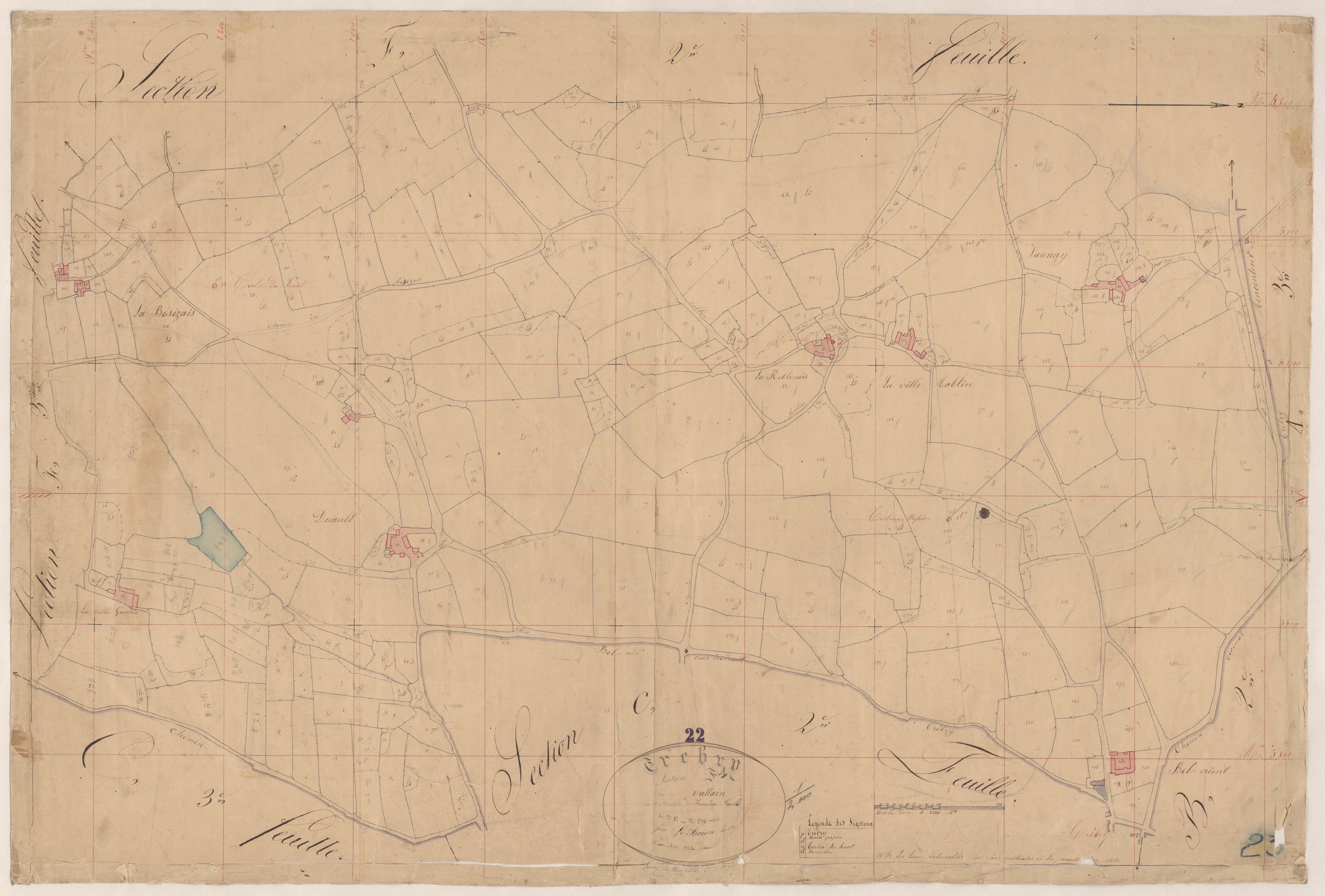Trébry - Section F, 1re feuille