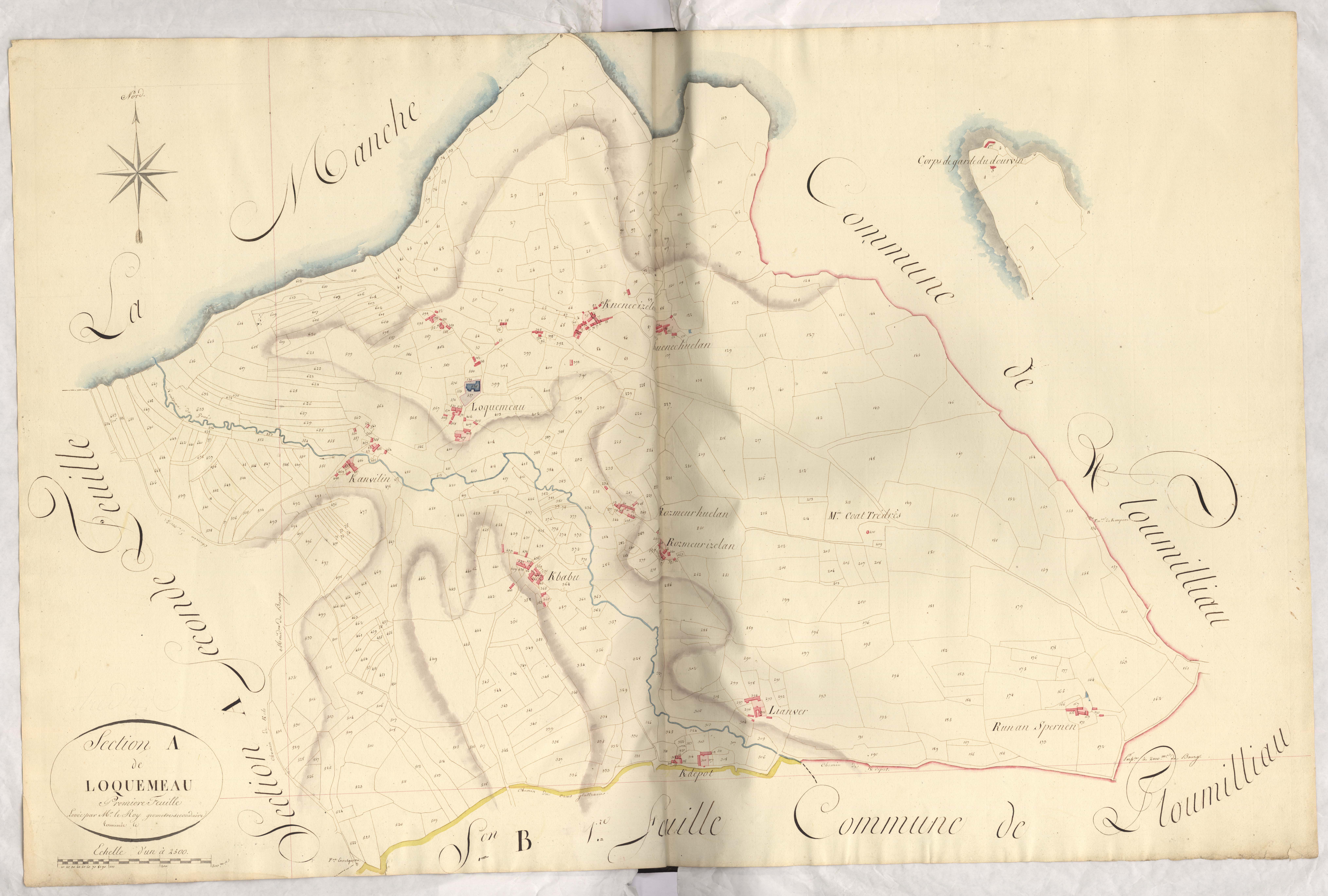 Trédrez-Locquémeau - Section A, 1re feuille