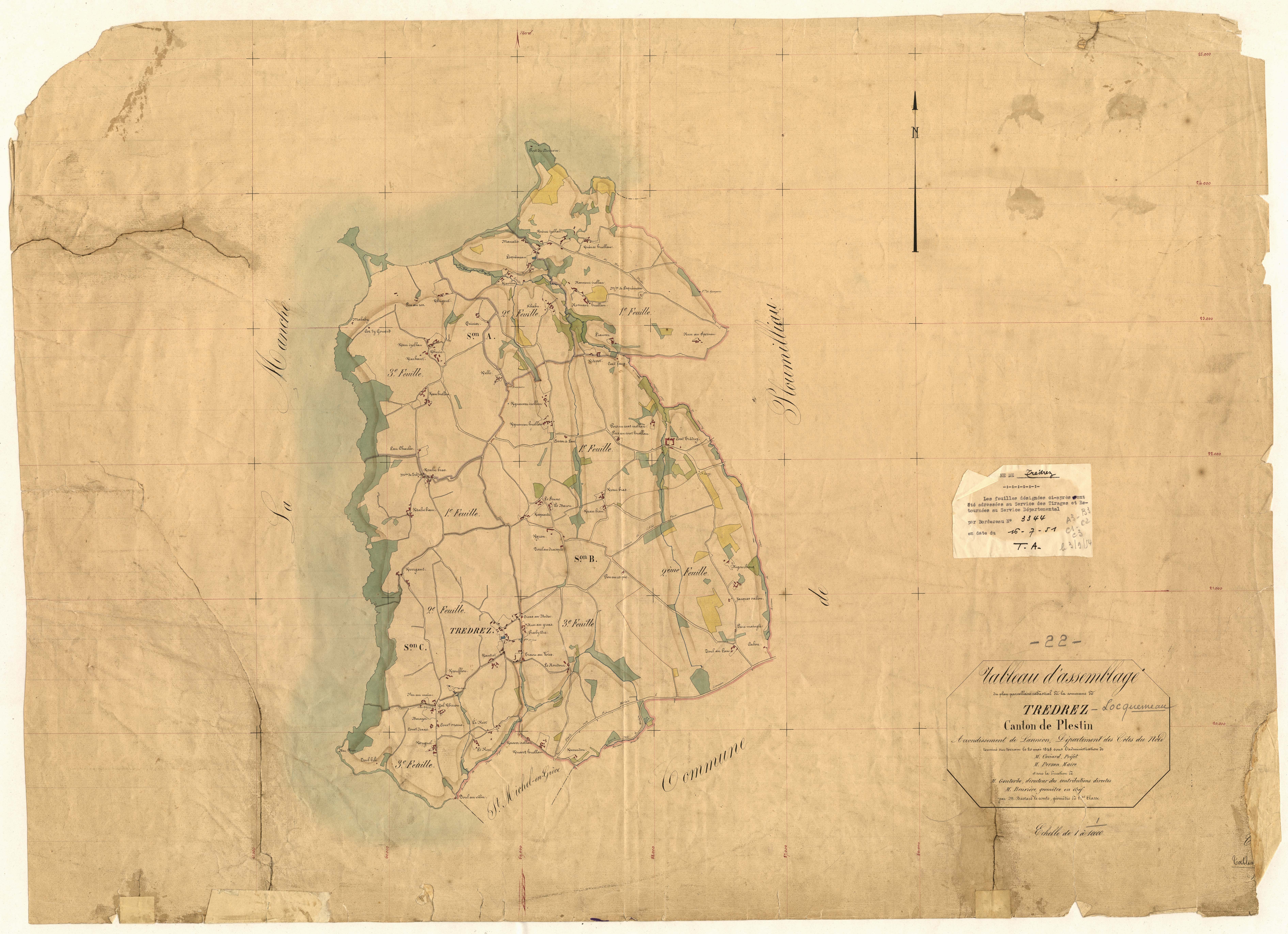 Trédrez-Locquémeau - Tableau d'assemblage