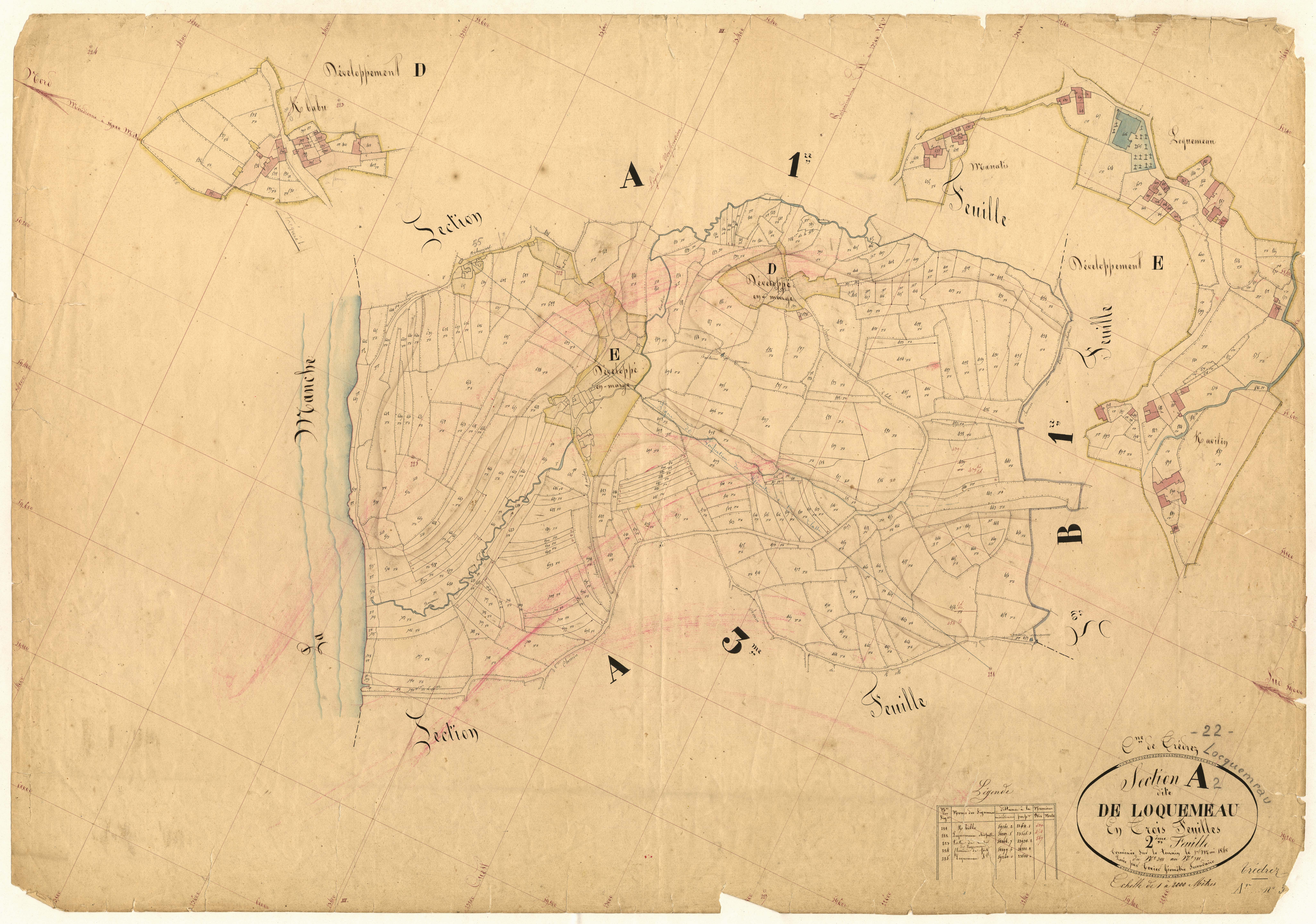 Trédrez-Locquémeau - Section A, 2e feuille