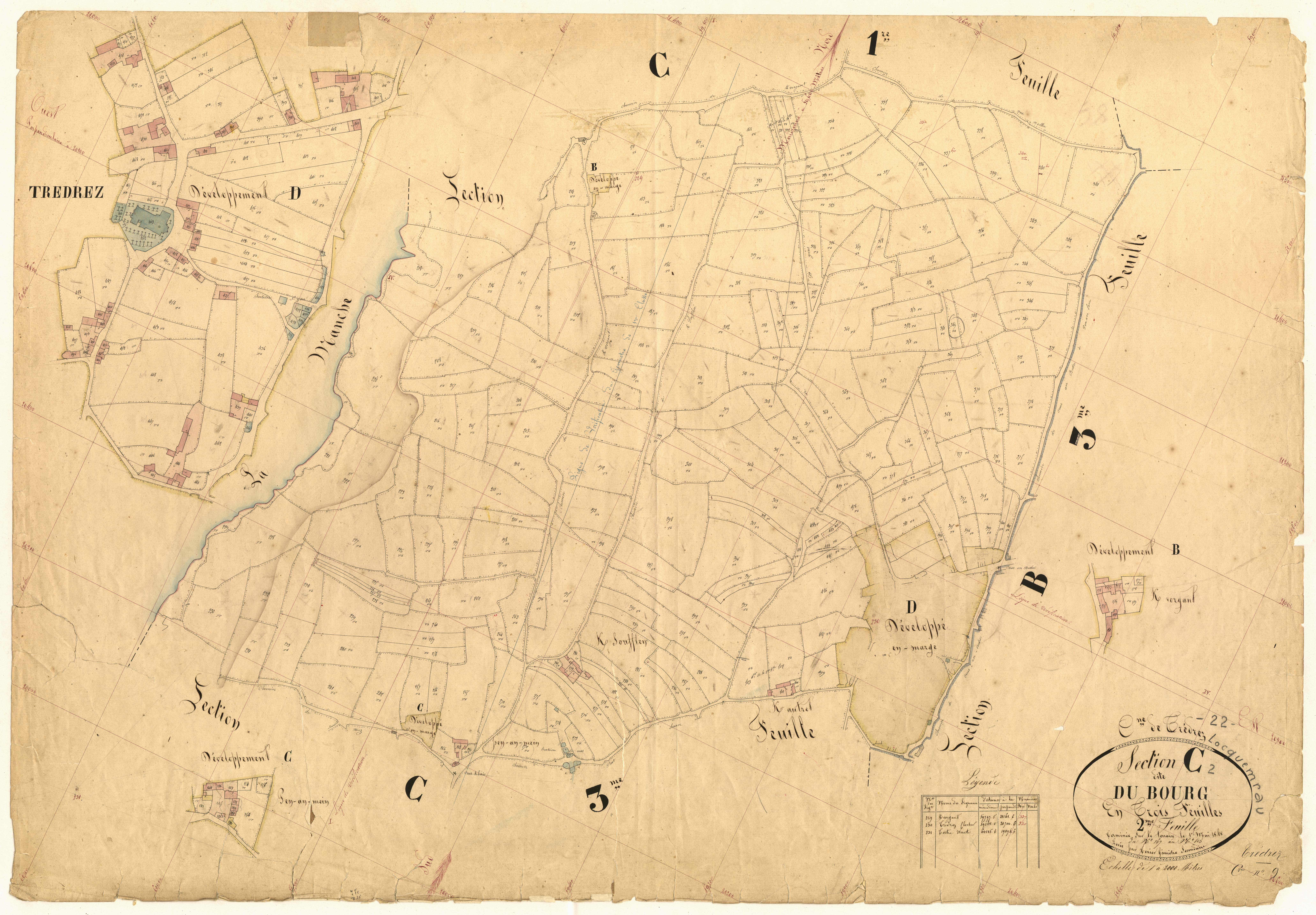 Trédrez-Locquémeau - Section C, 2e feuille
