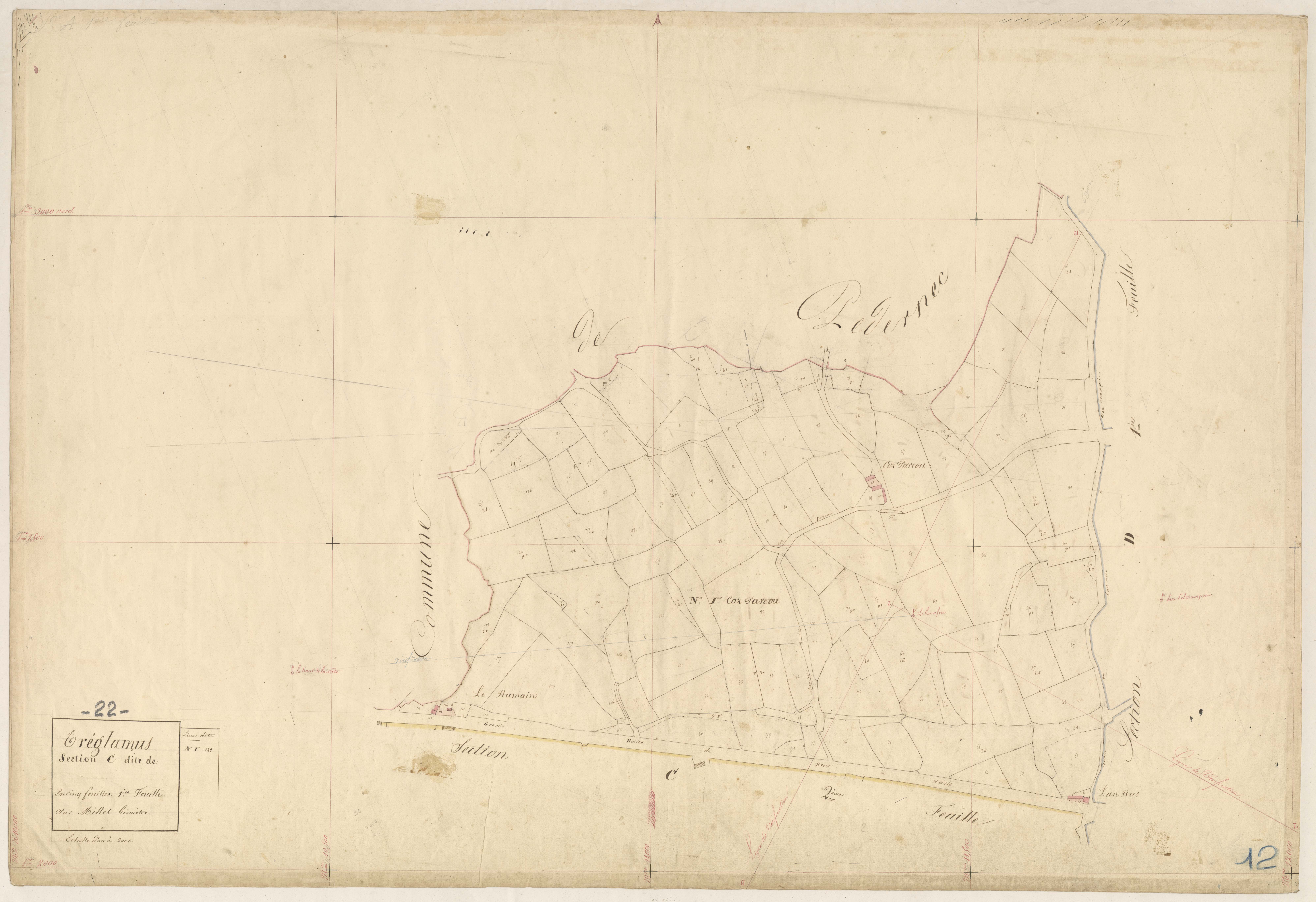 Tréglamus - Section C, 1re feuille