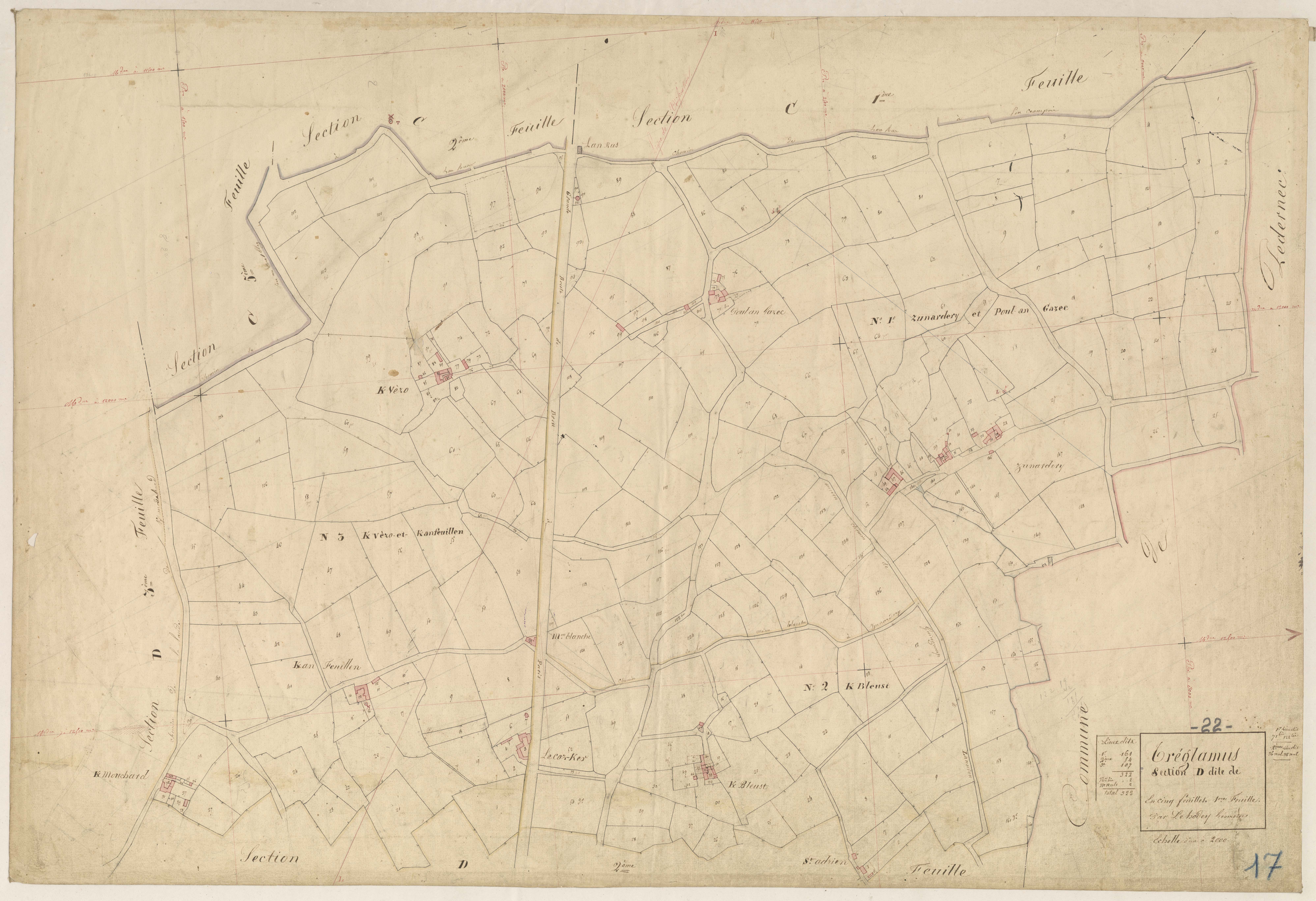 Tréglamus - Section D, 1re feuille