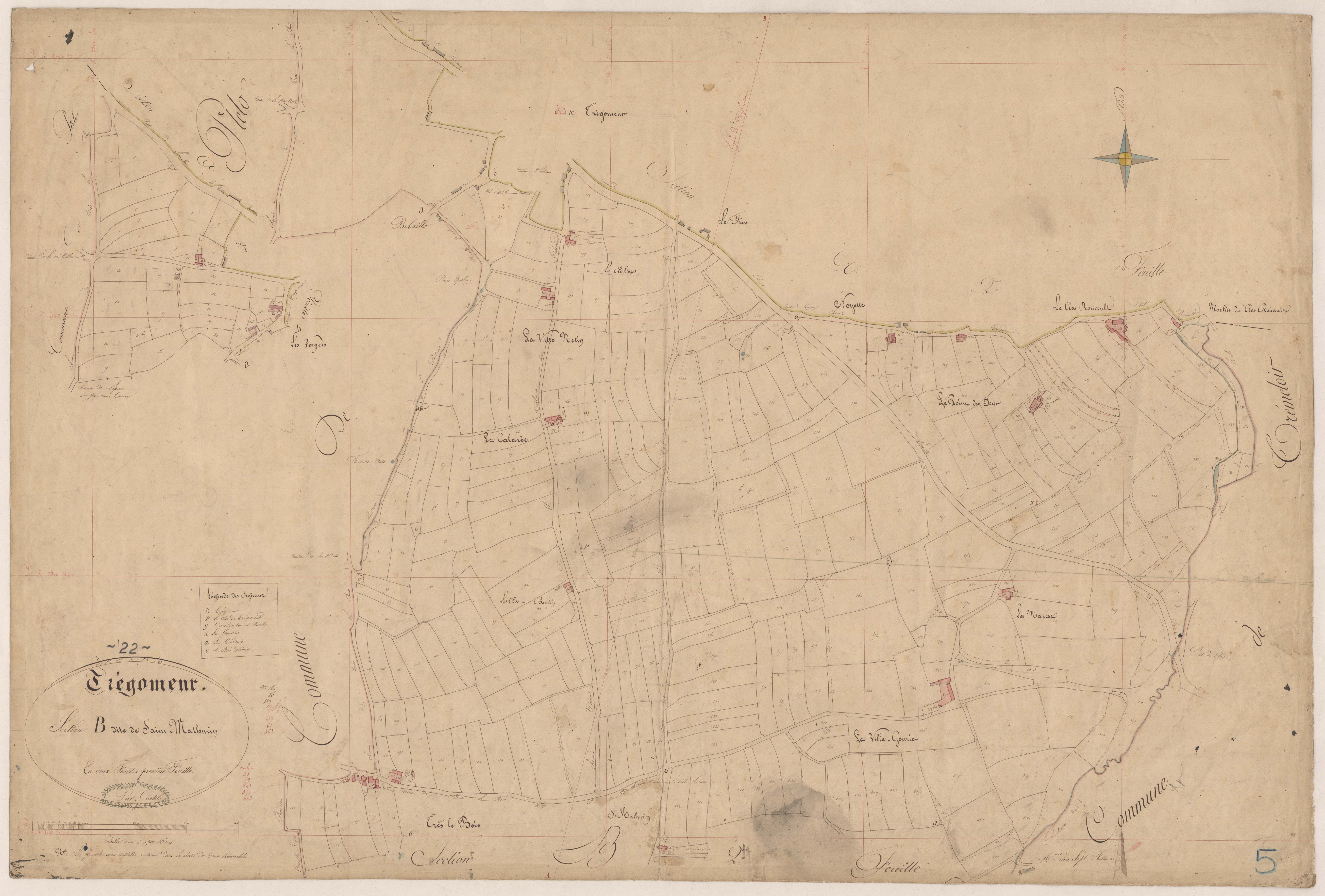 Trégomeur - Section B, 1re feuille