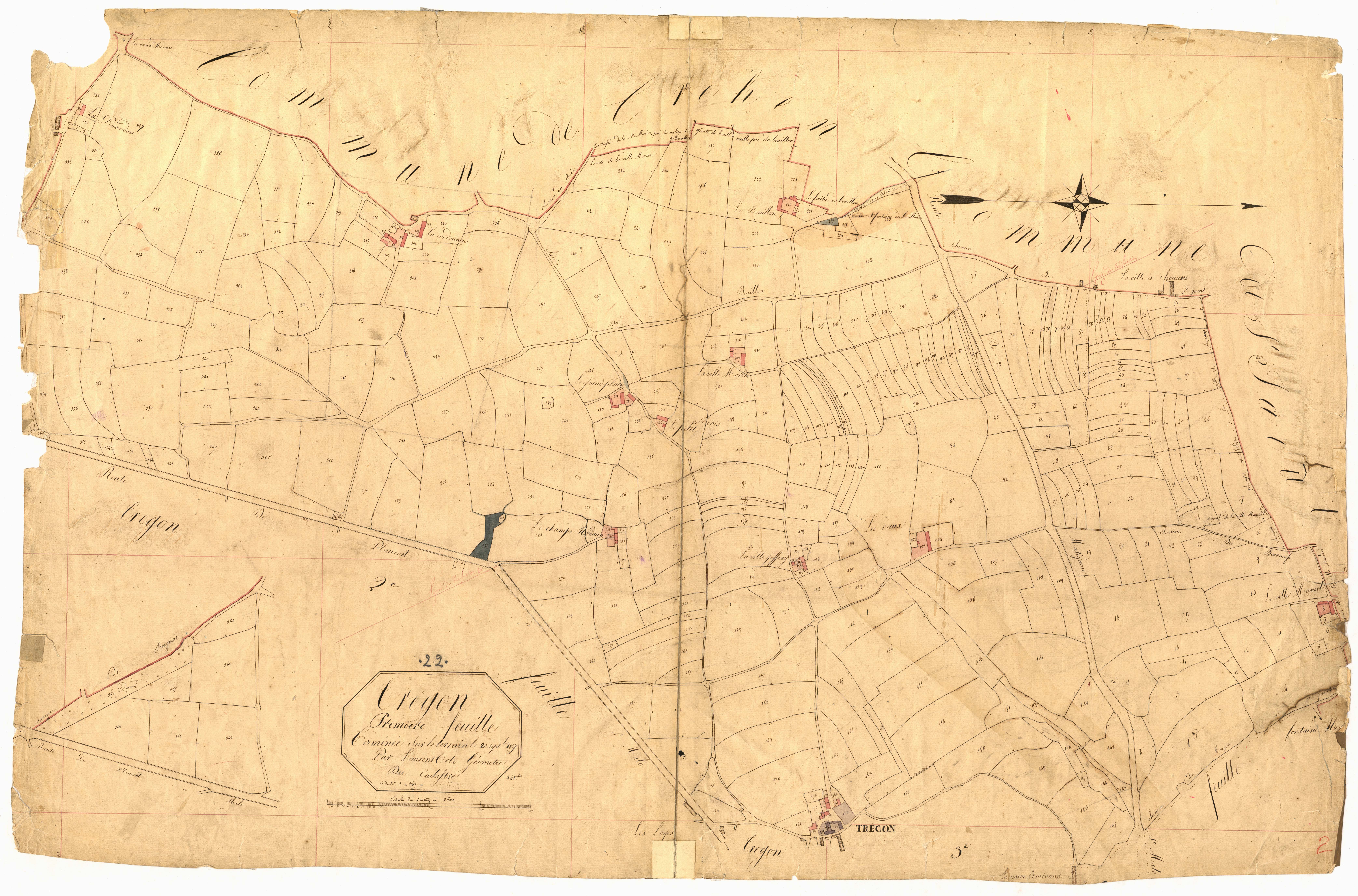 Trégon - Section unique, 1re feuille