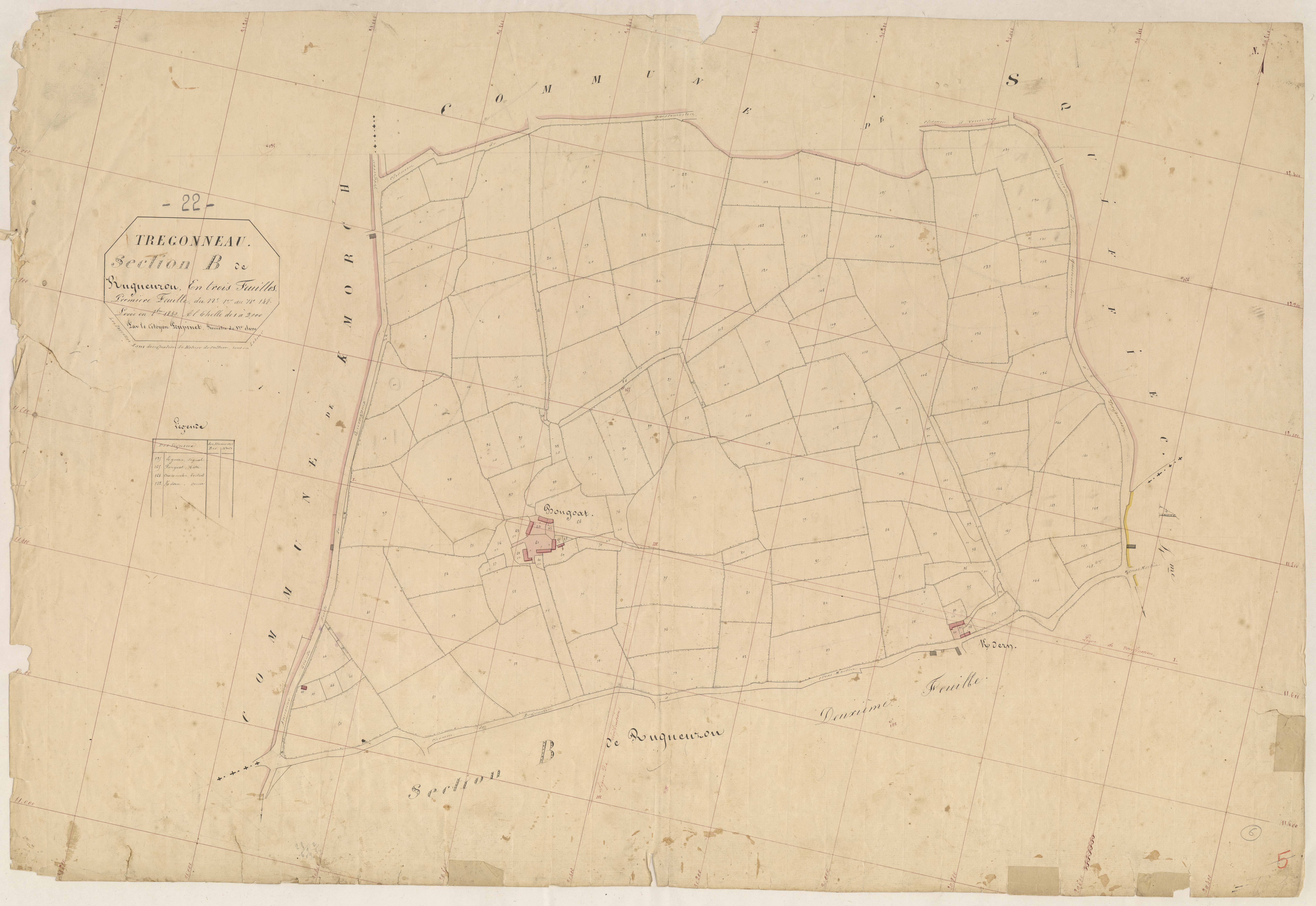 Trégonneau - Section B, 1re feuille