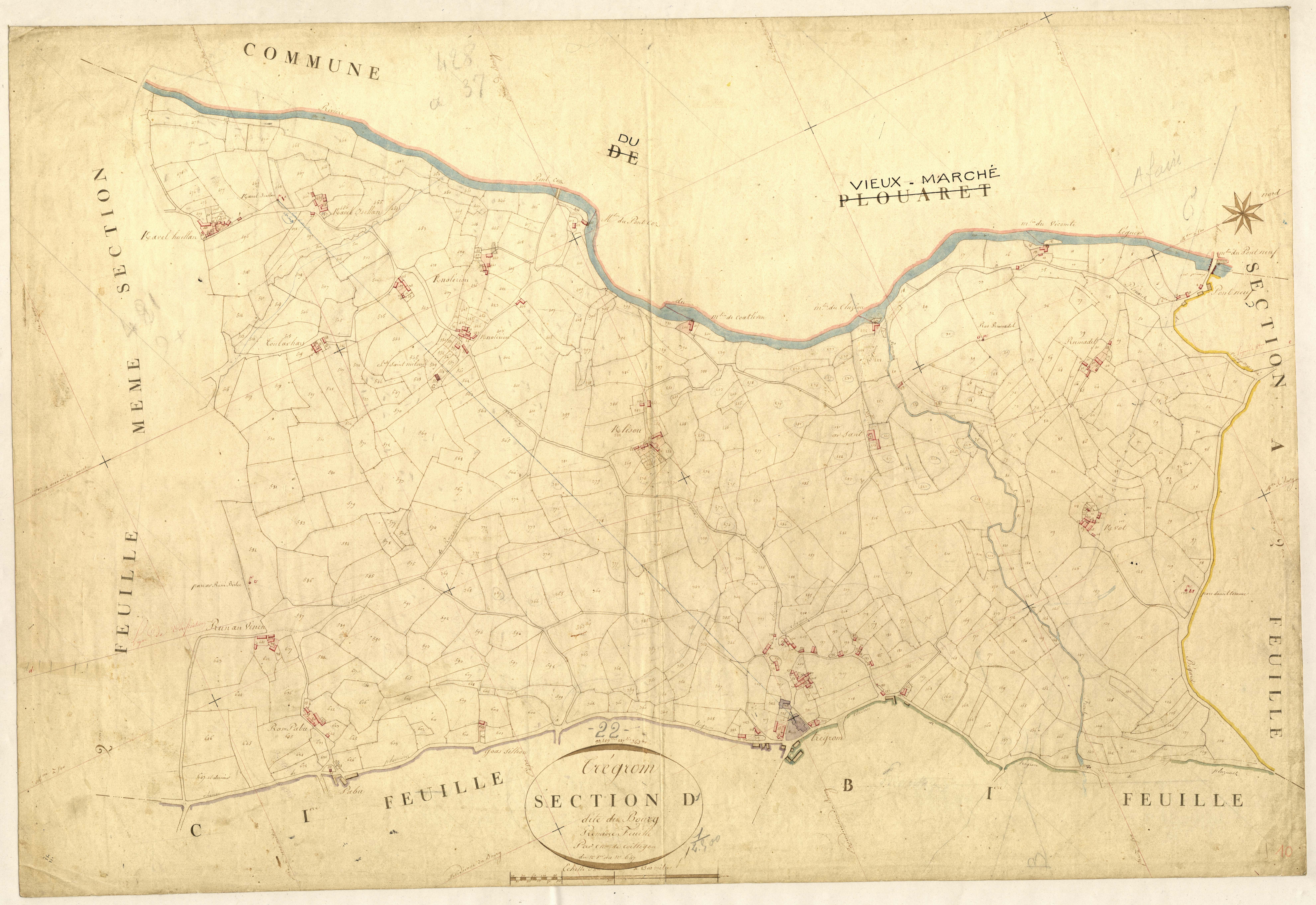 Trégrom - Section D, 1re feuille