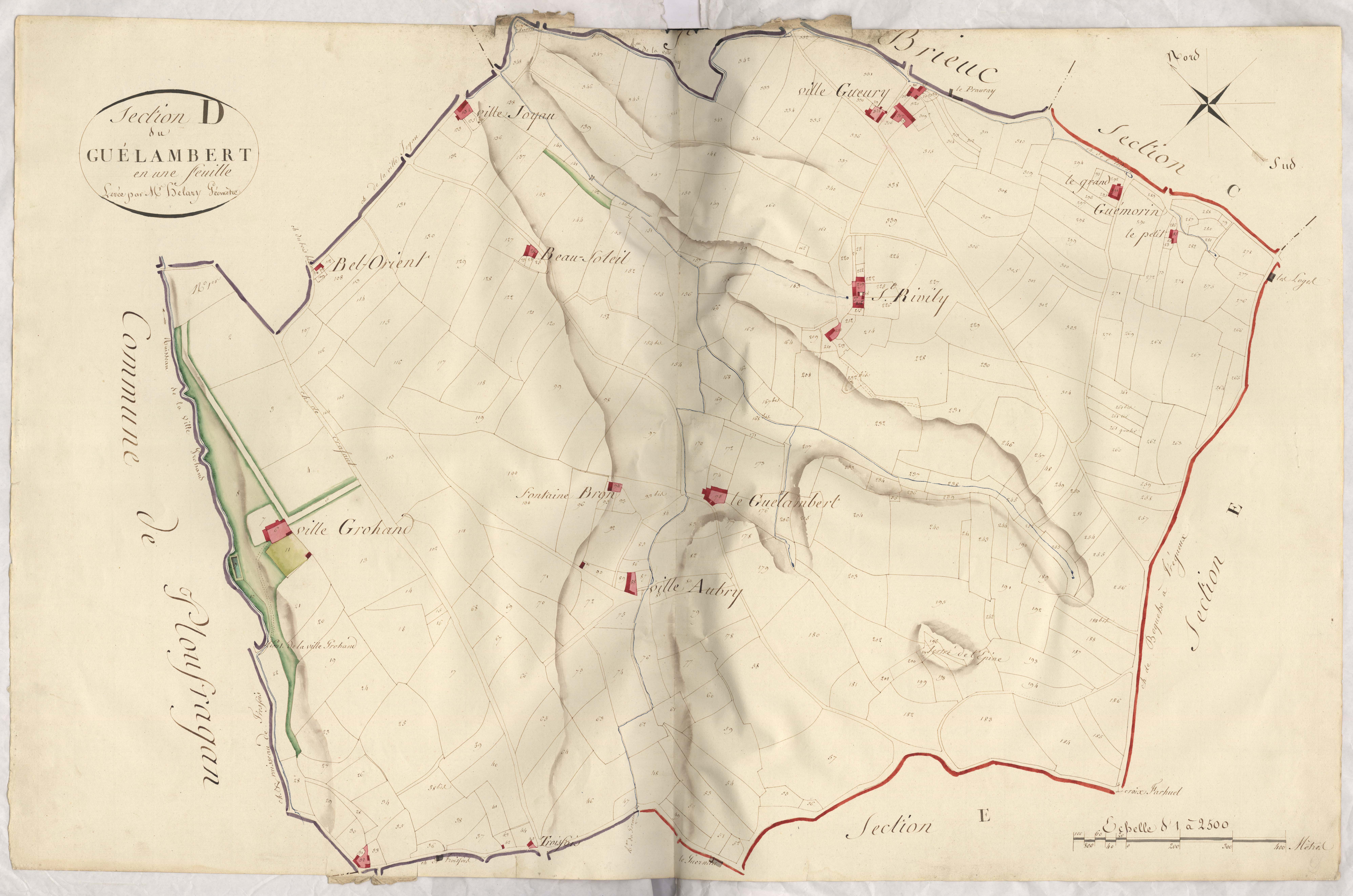 Trégueux - Section D, feuille unique