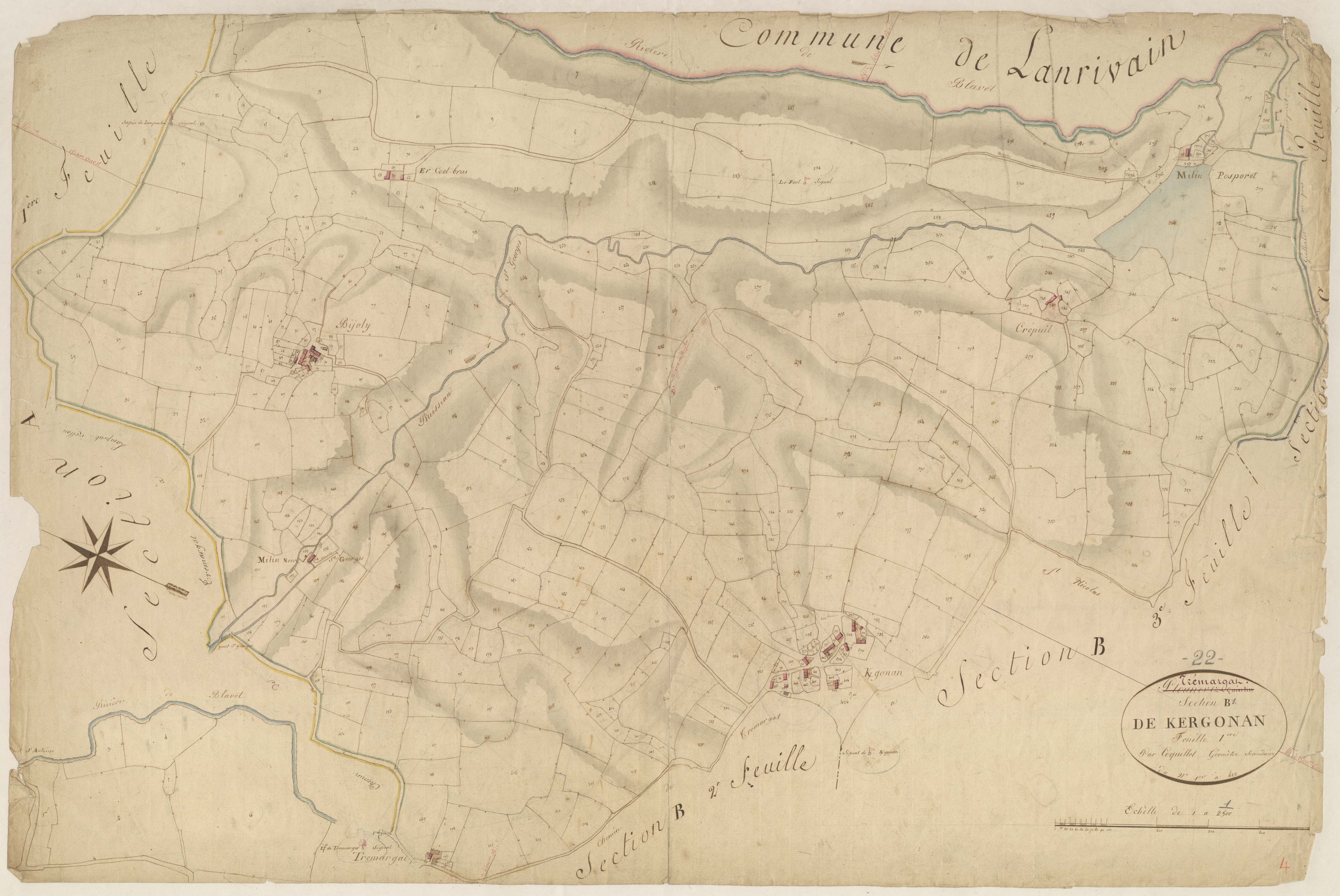 Trémargat - Section B, 1re feuille