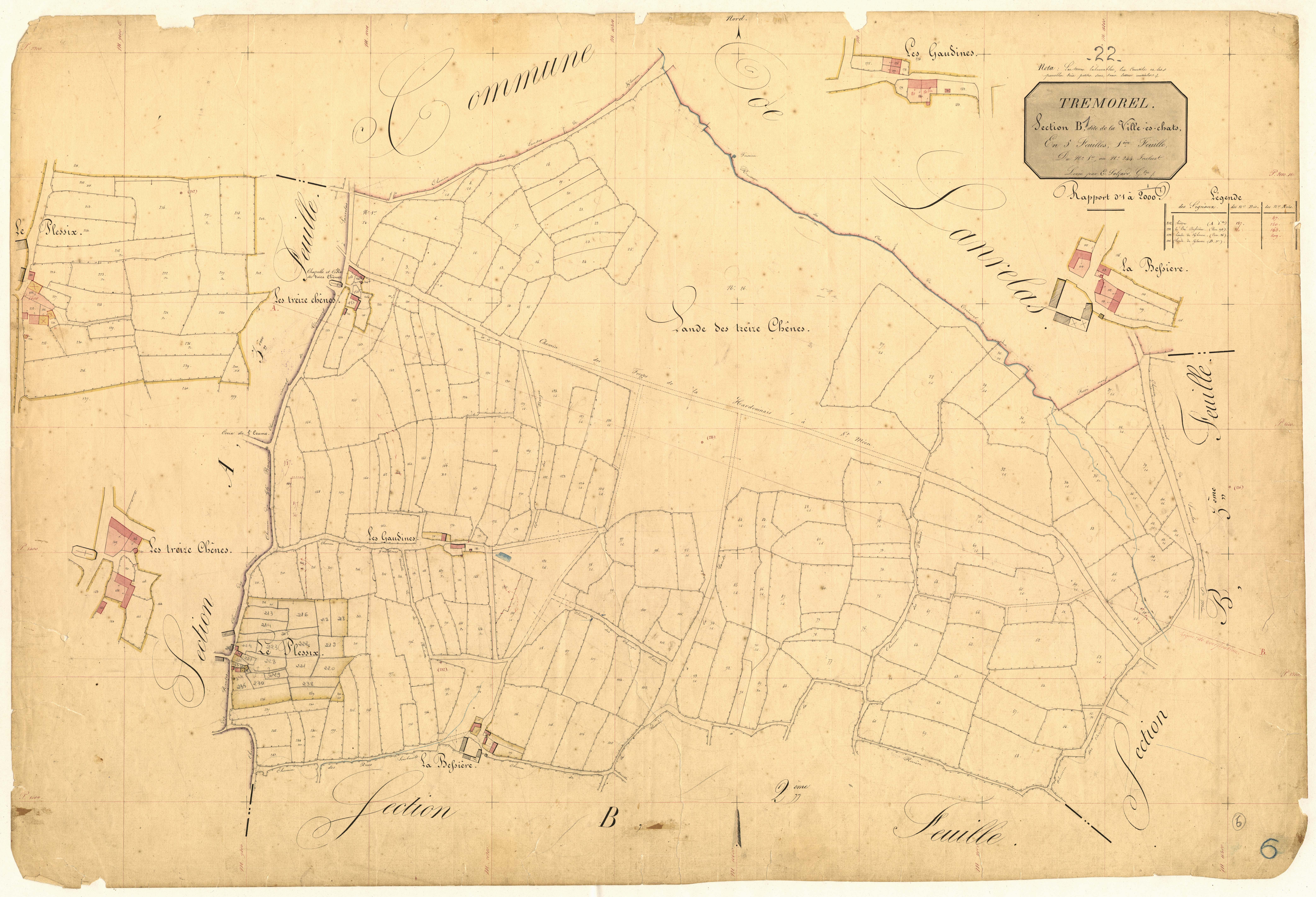 Trémorel - Section B, 1re feuille