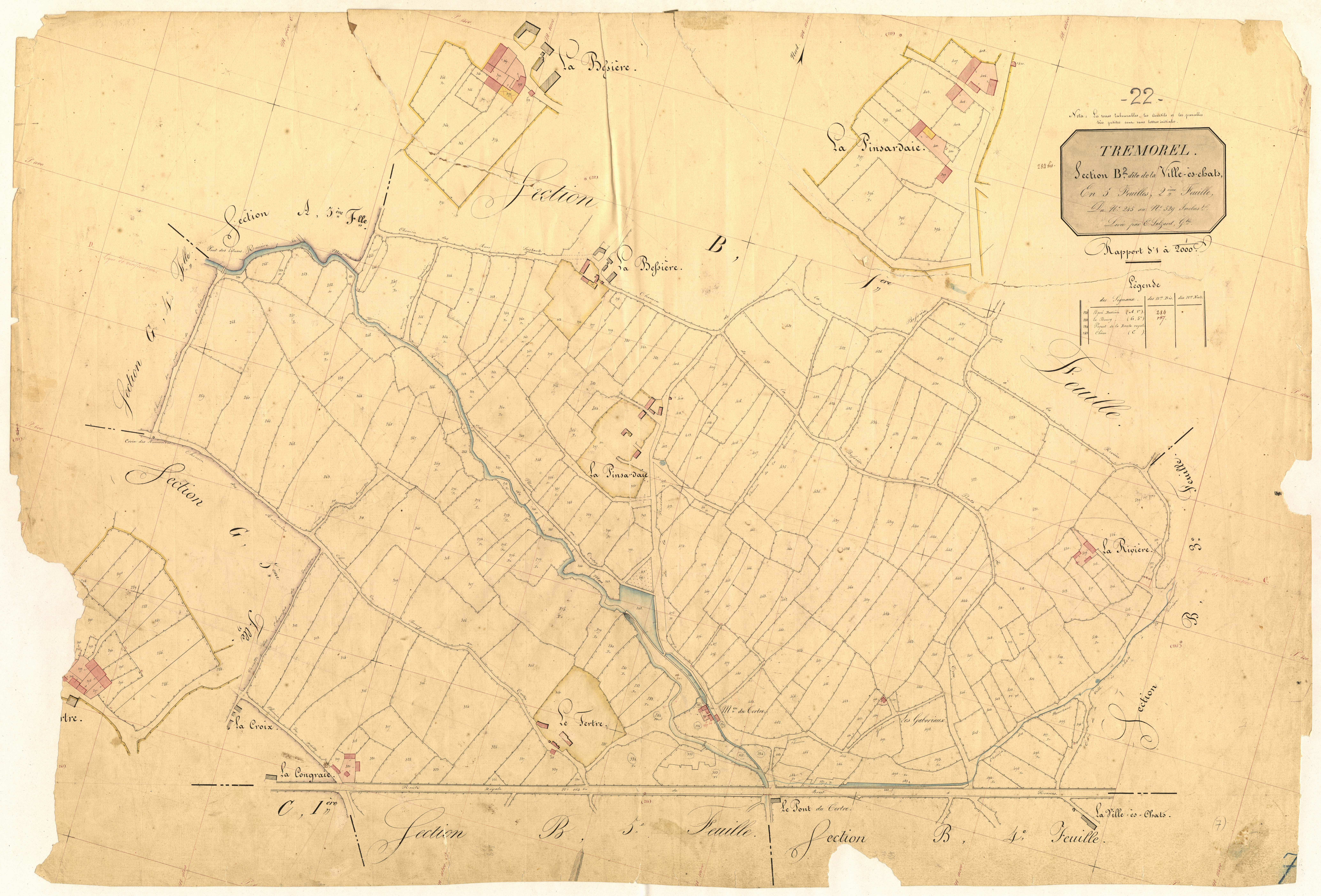 Trémorel - Section B, 2e feuille