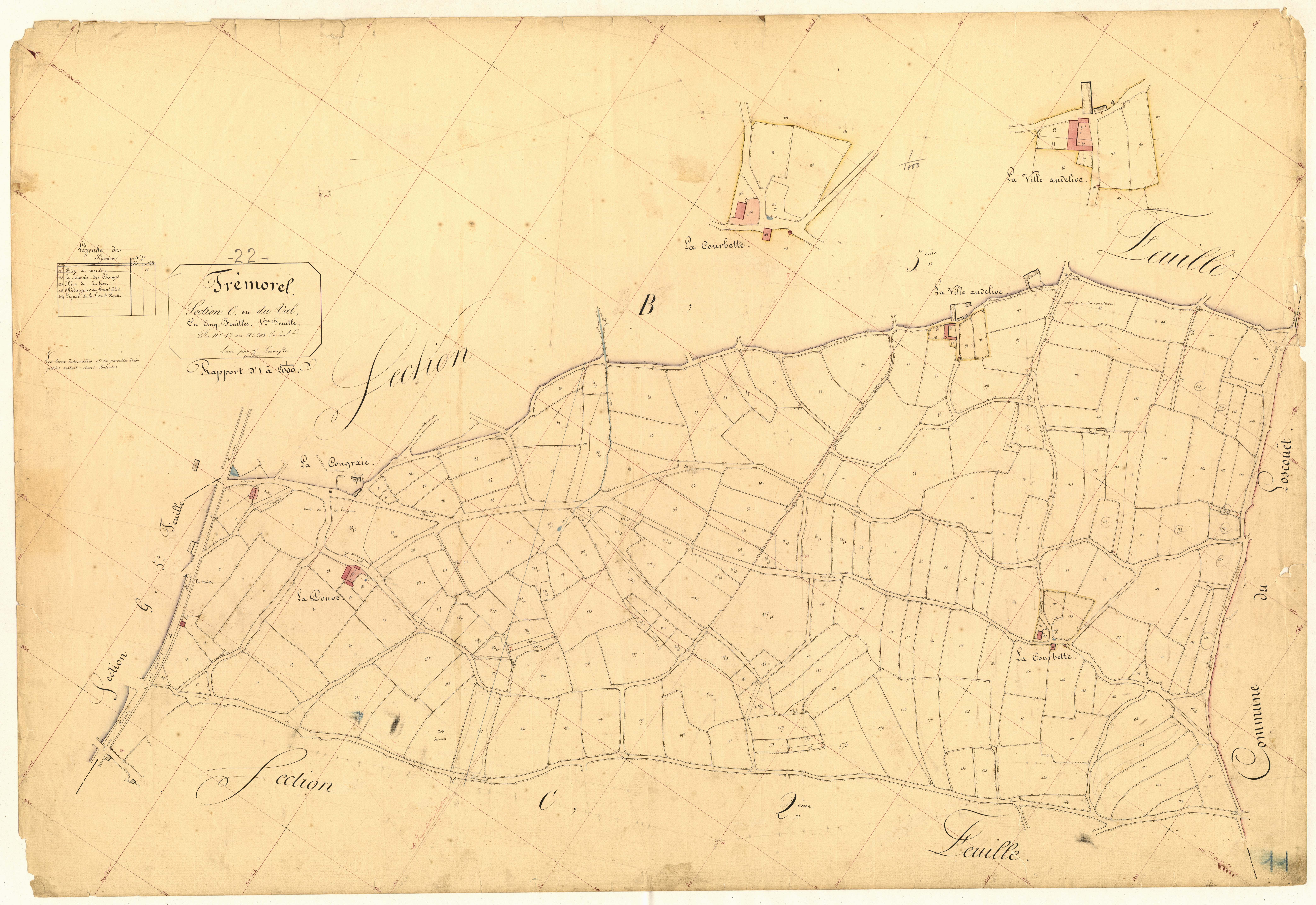 Trémorel - Section C, 1re feuille