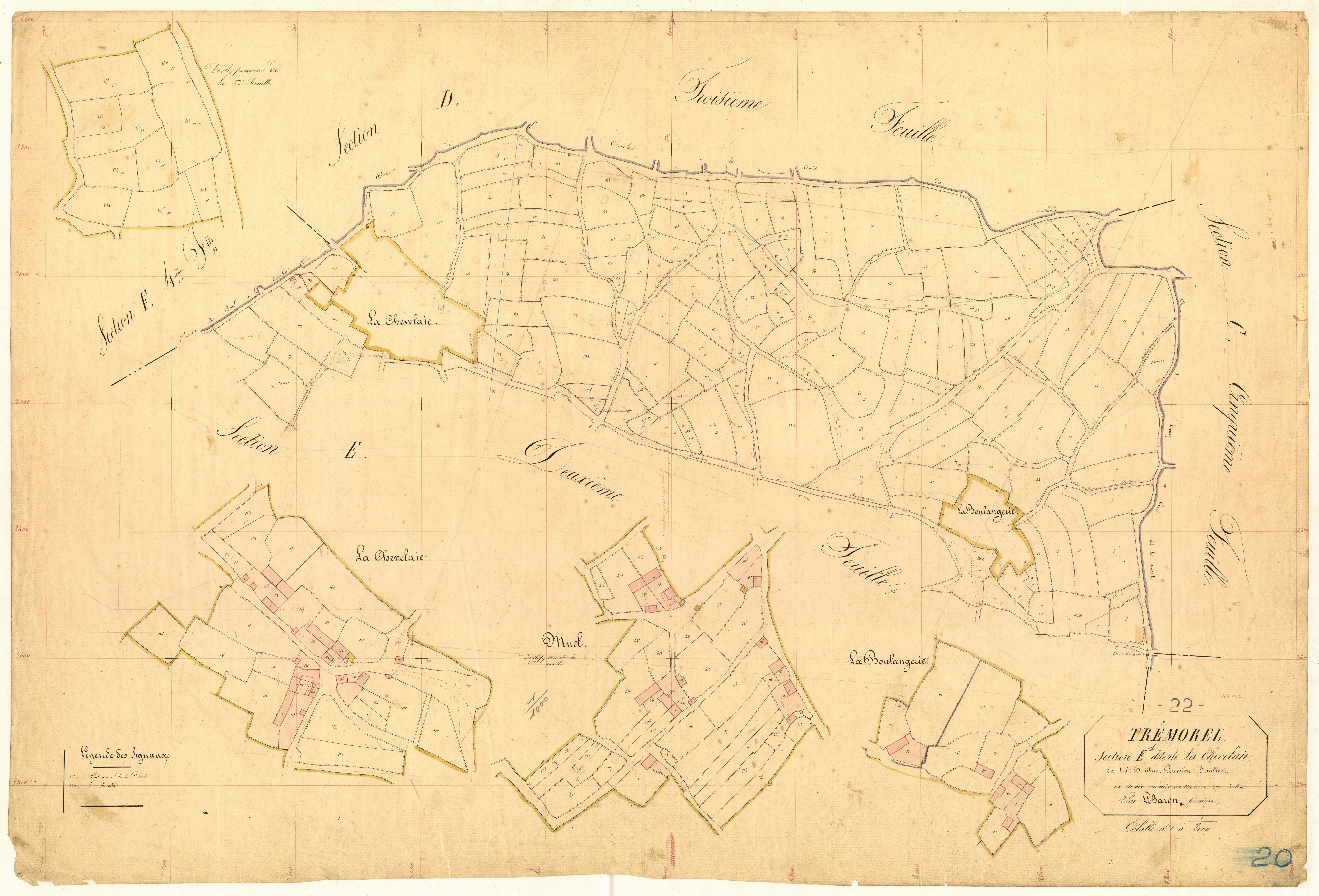 Trémorel - Section E, 1re feuille