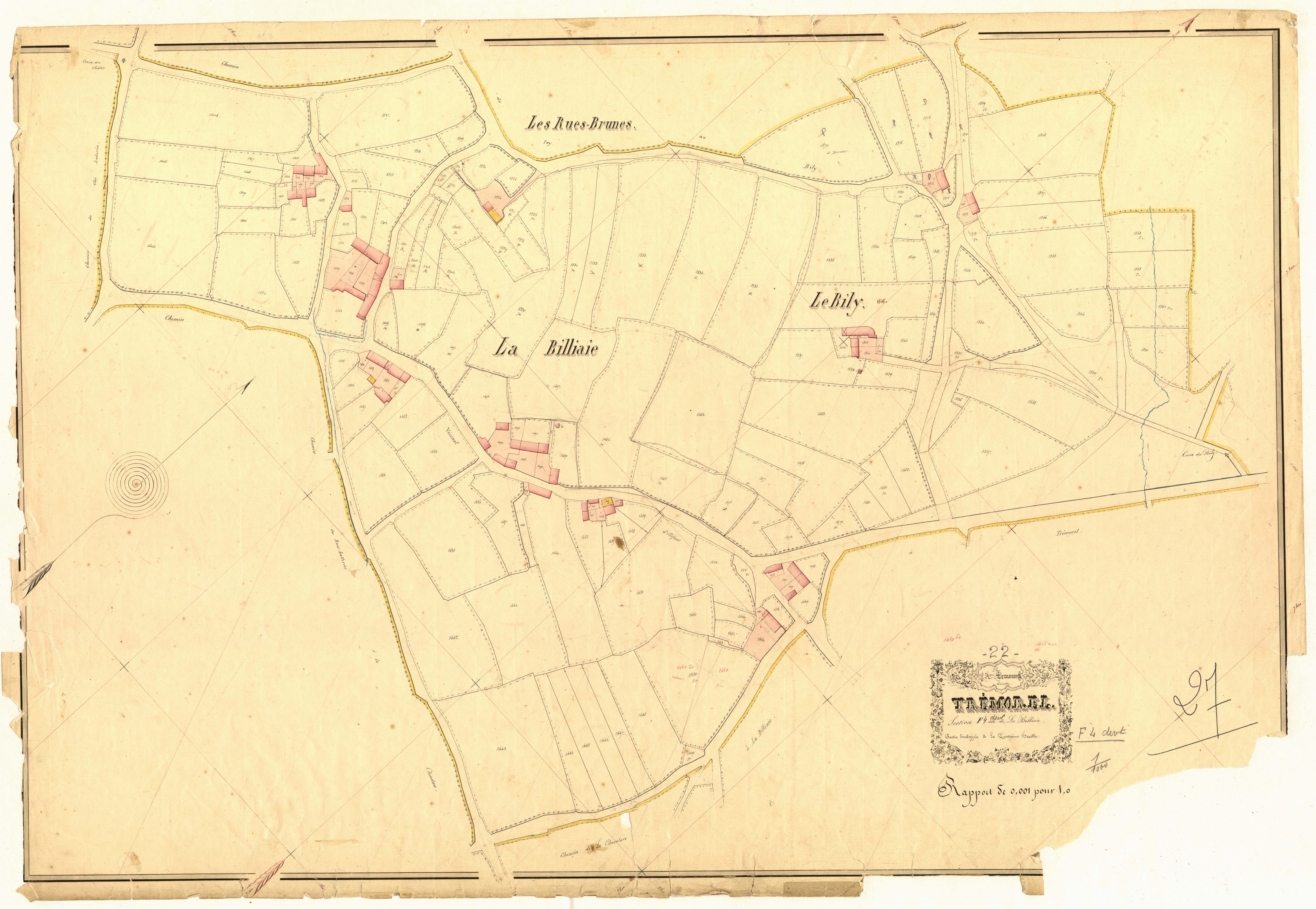 Trémorel - Section F, 4e feuille : développement