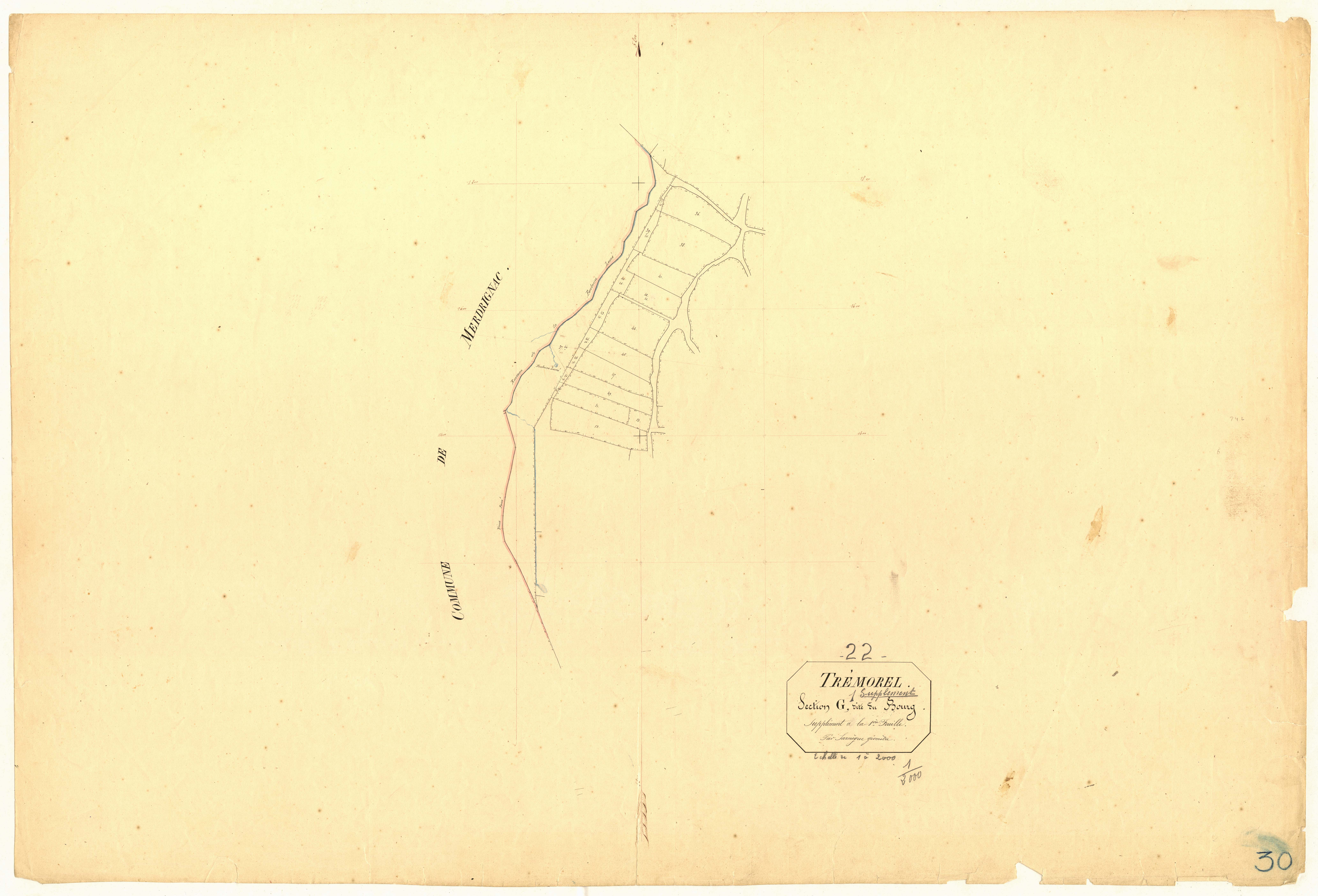 Trémorel - Section G, 1re feuille : supplément