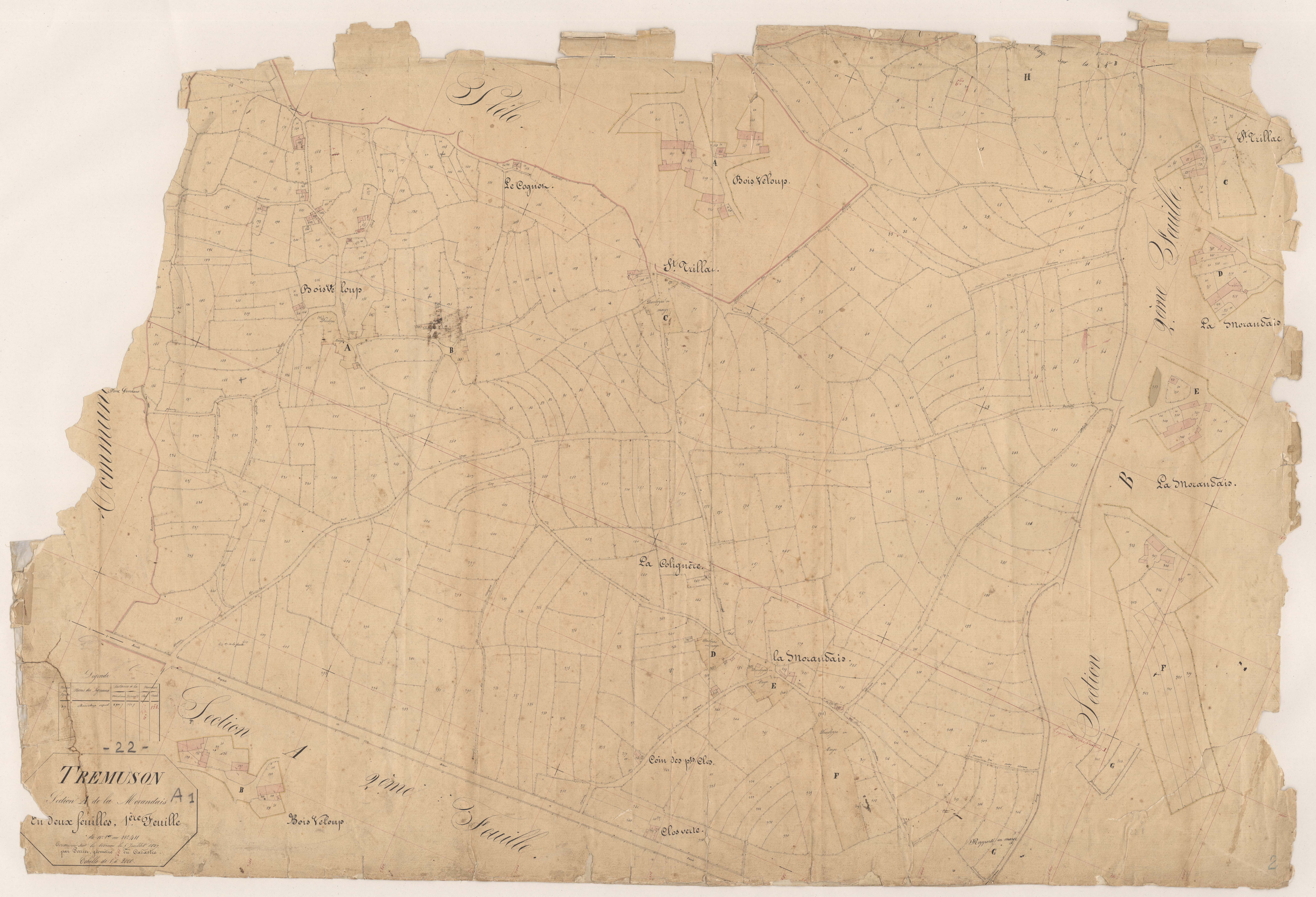 Trémuson - Section A, 1re feuille